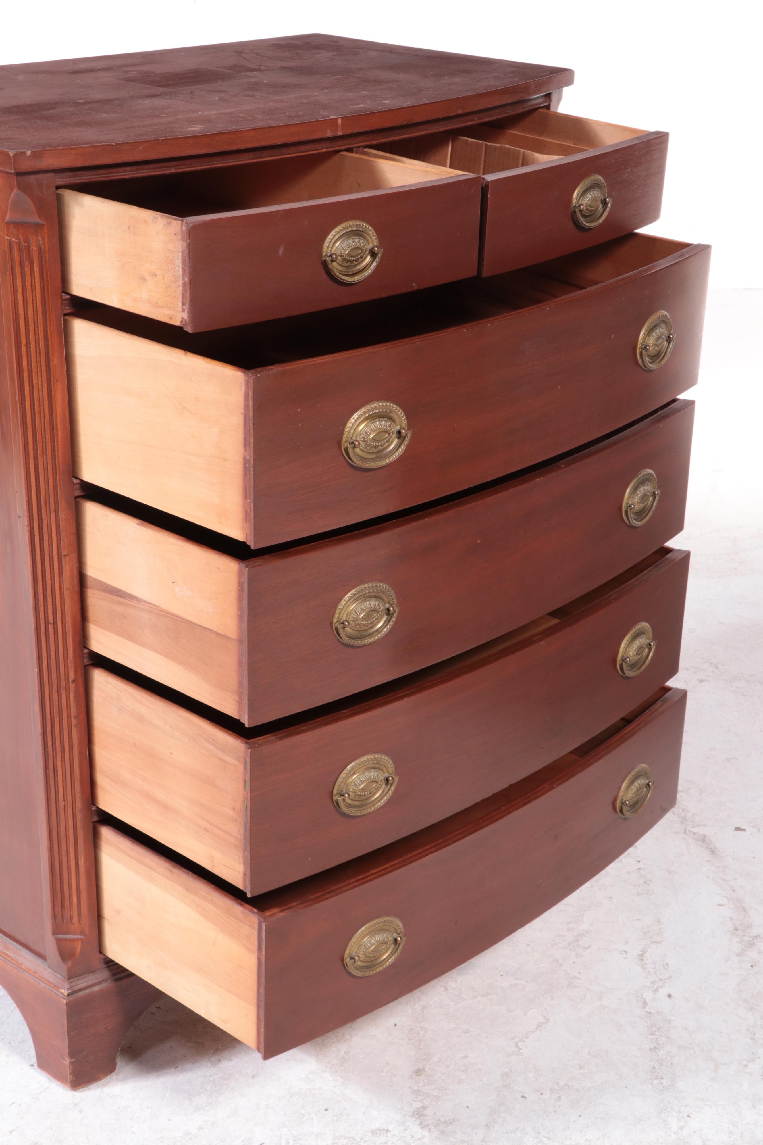 Huntingburg Furniture Federal Style Mahogany Chest of Drawers, Mid20th