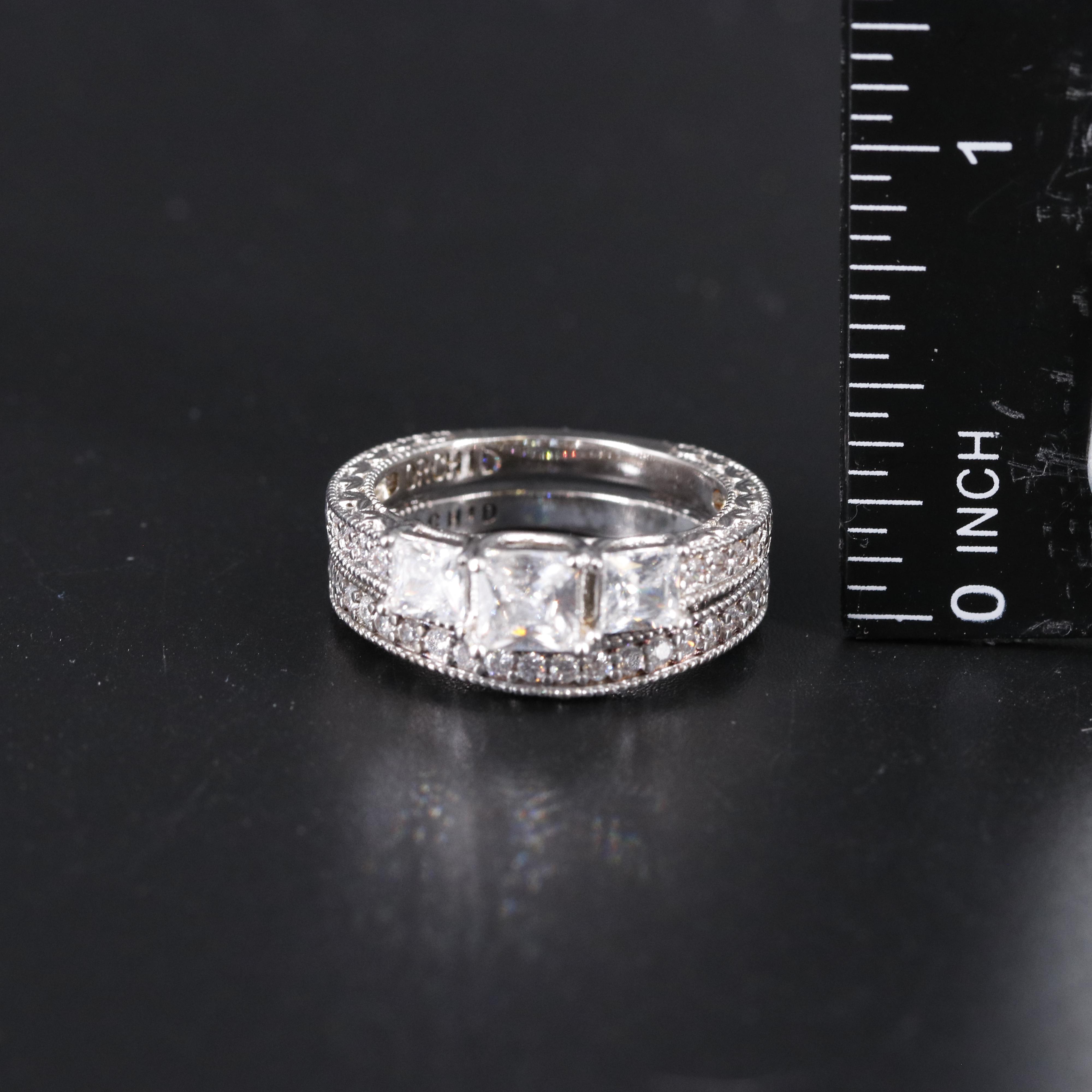 Cubic Zirconia Ring and Enhancer Band EBTH
