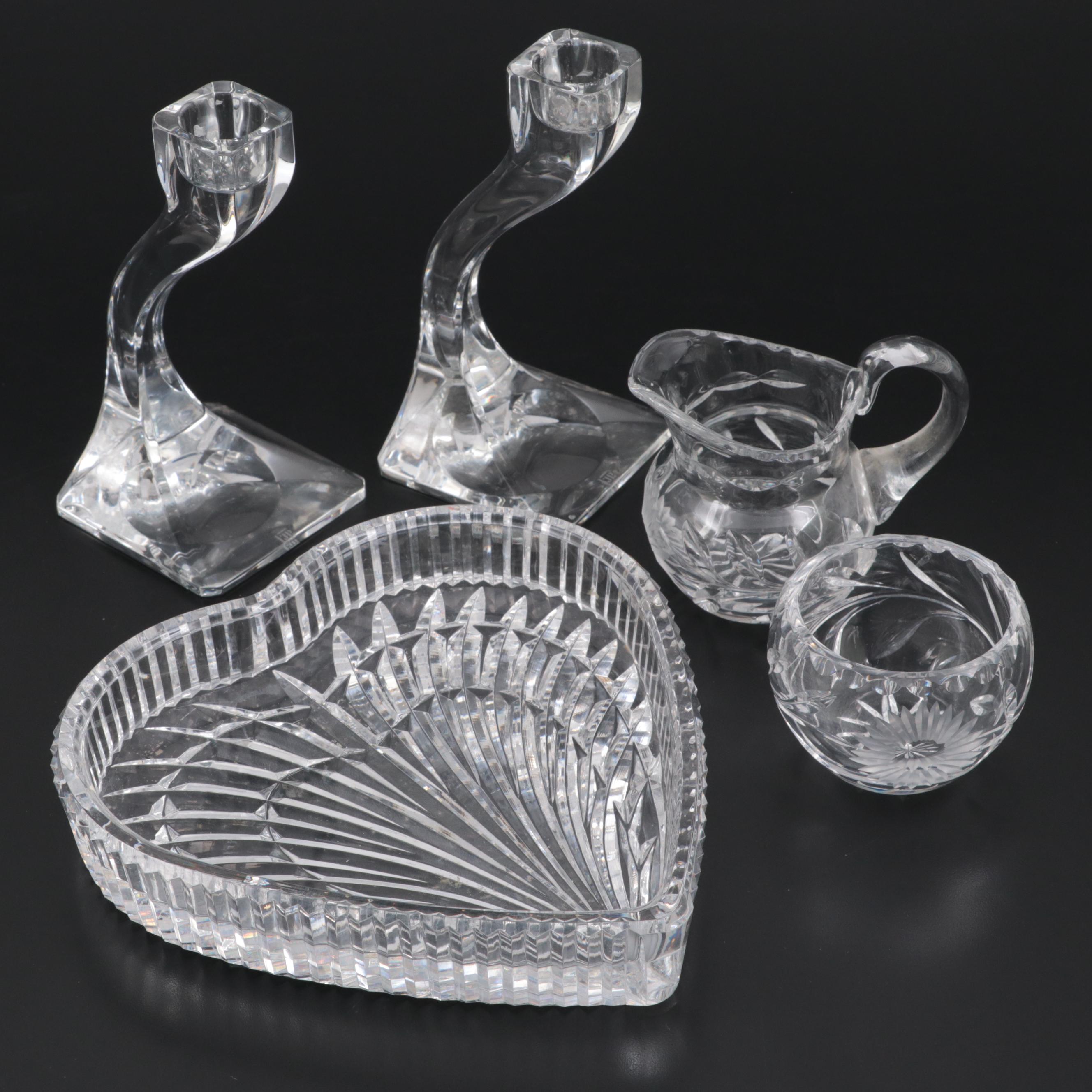Waterford "Vanity" Tray with Riedel "Duetto" Candlesticks and Others EBTH