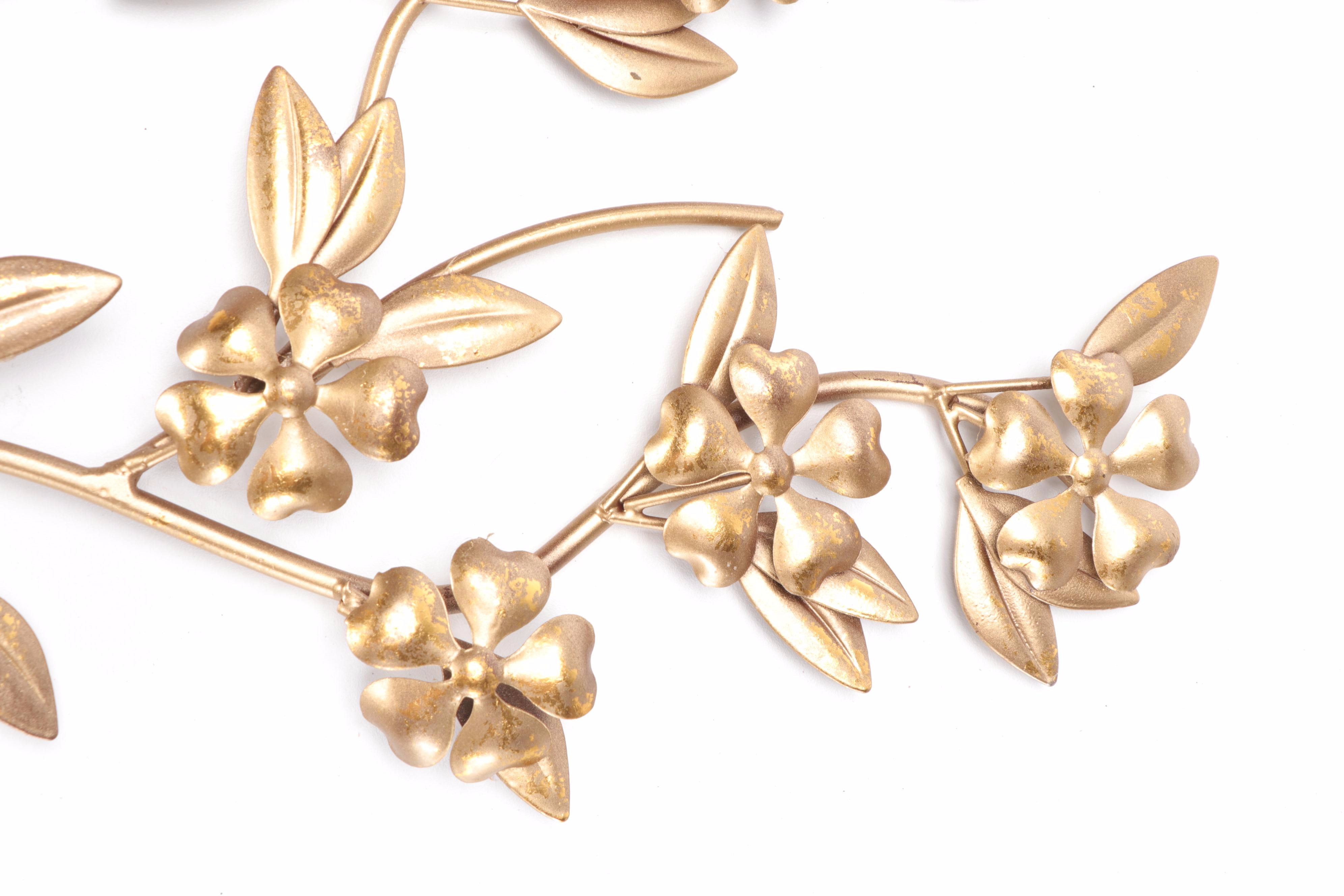 Opalhouse Gold Tone Colored and Foliate Wall Decor EBTH