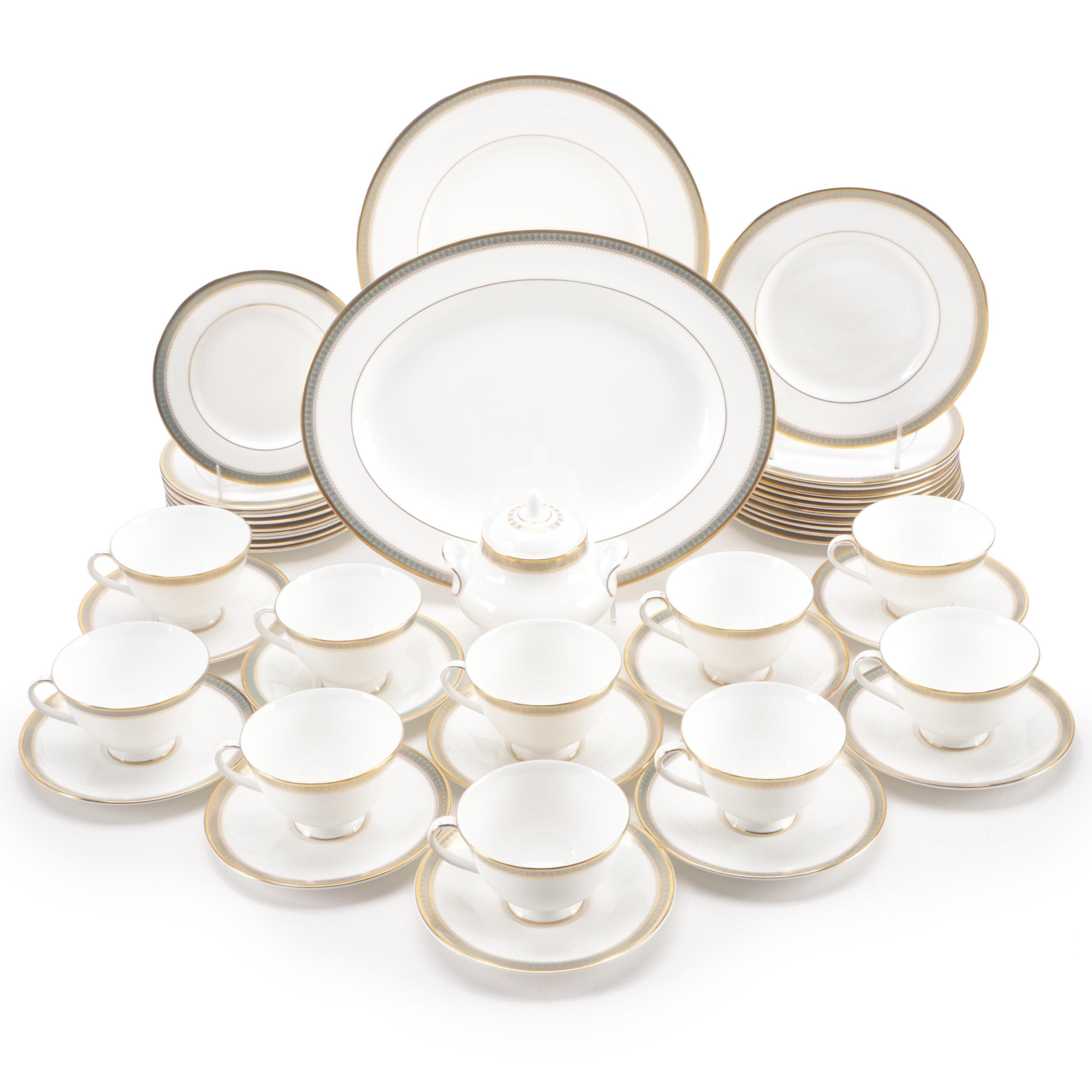 Royal Doulton "Clarendon" Bone China Dinnerware with Footed Cups and