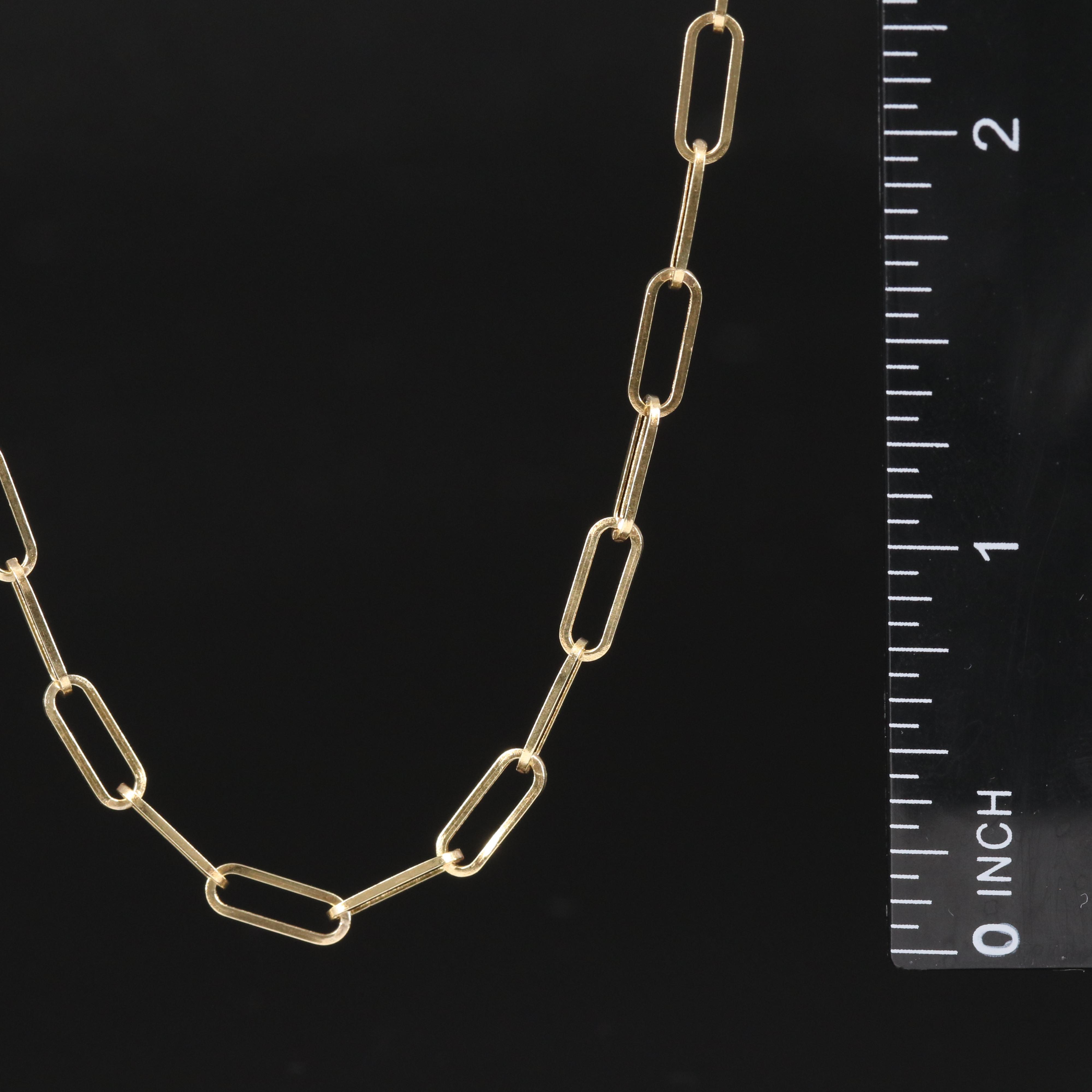 14K Paper Clip Chain Necklace EBTH