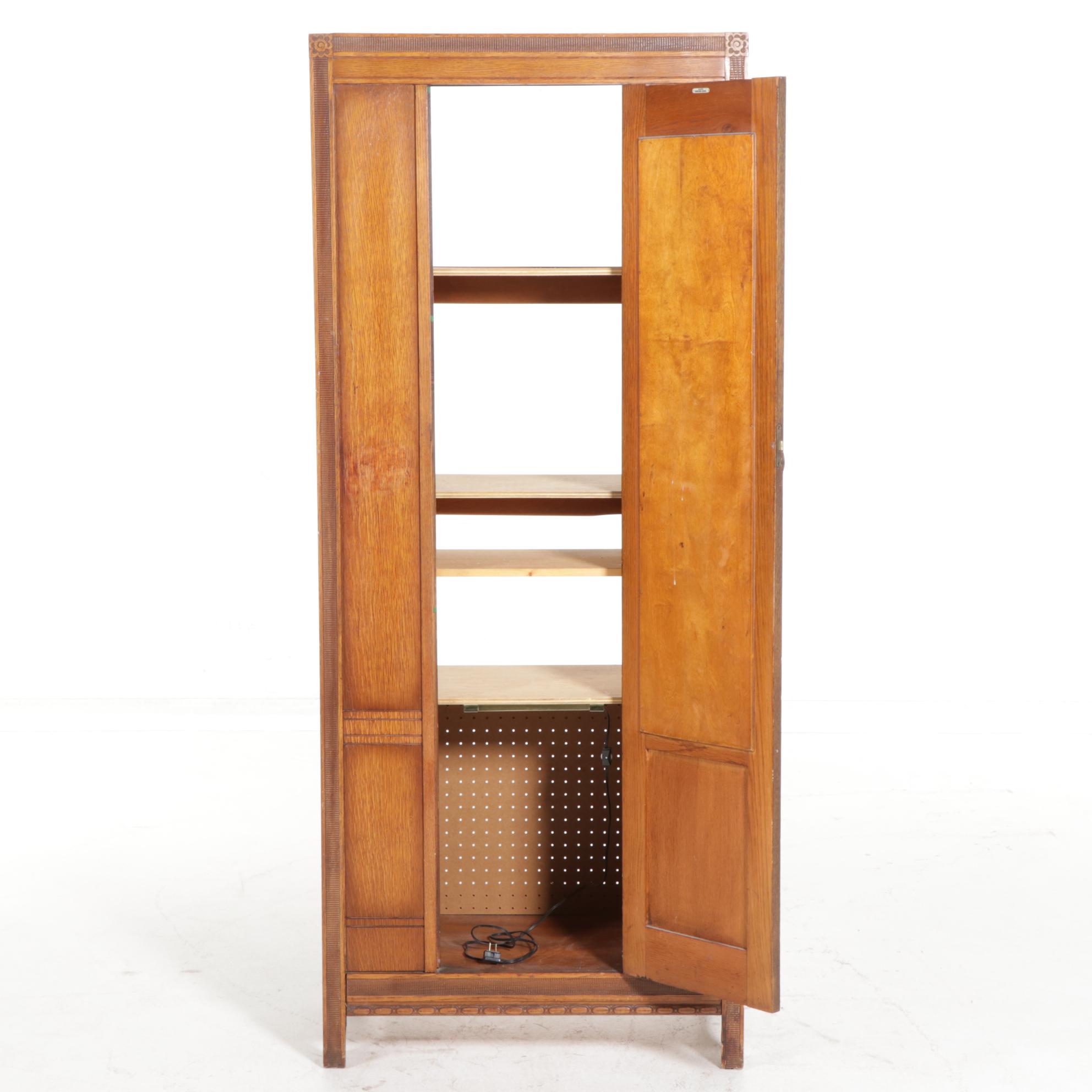 Bath Makers OakVeneered Mirrored Wardrobe, Mid20th Century EBTH