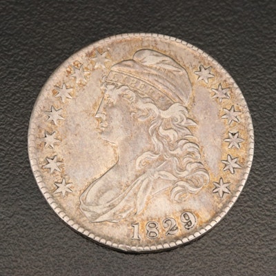 1829 Capped Bust Silver Half Dollar