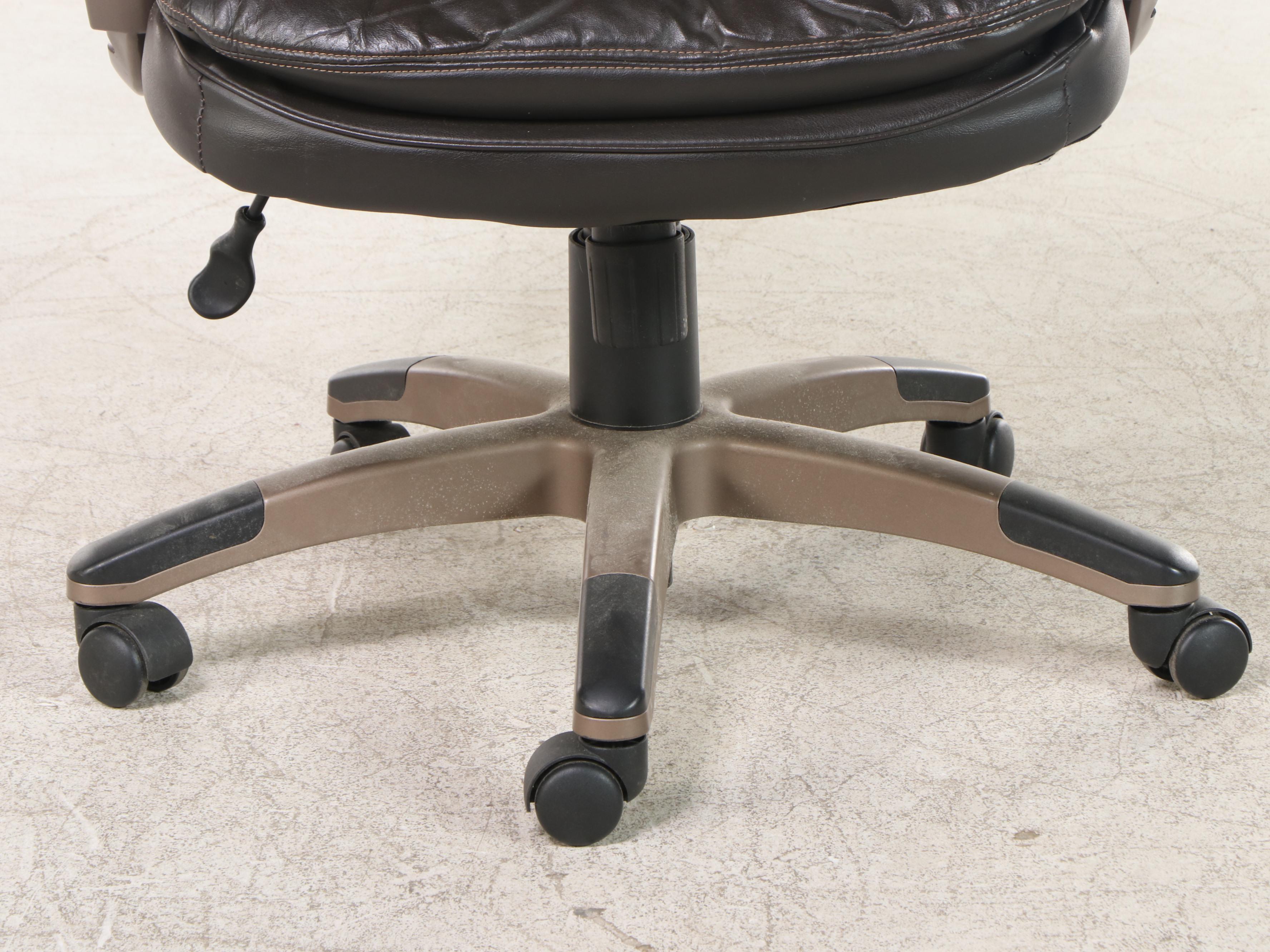 Swinton Avenue Trading Leather and Vinyl Upholstered Desk Chair EBTH