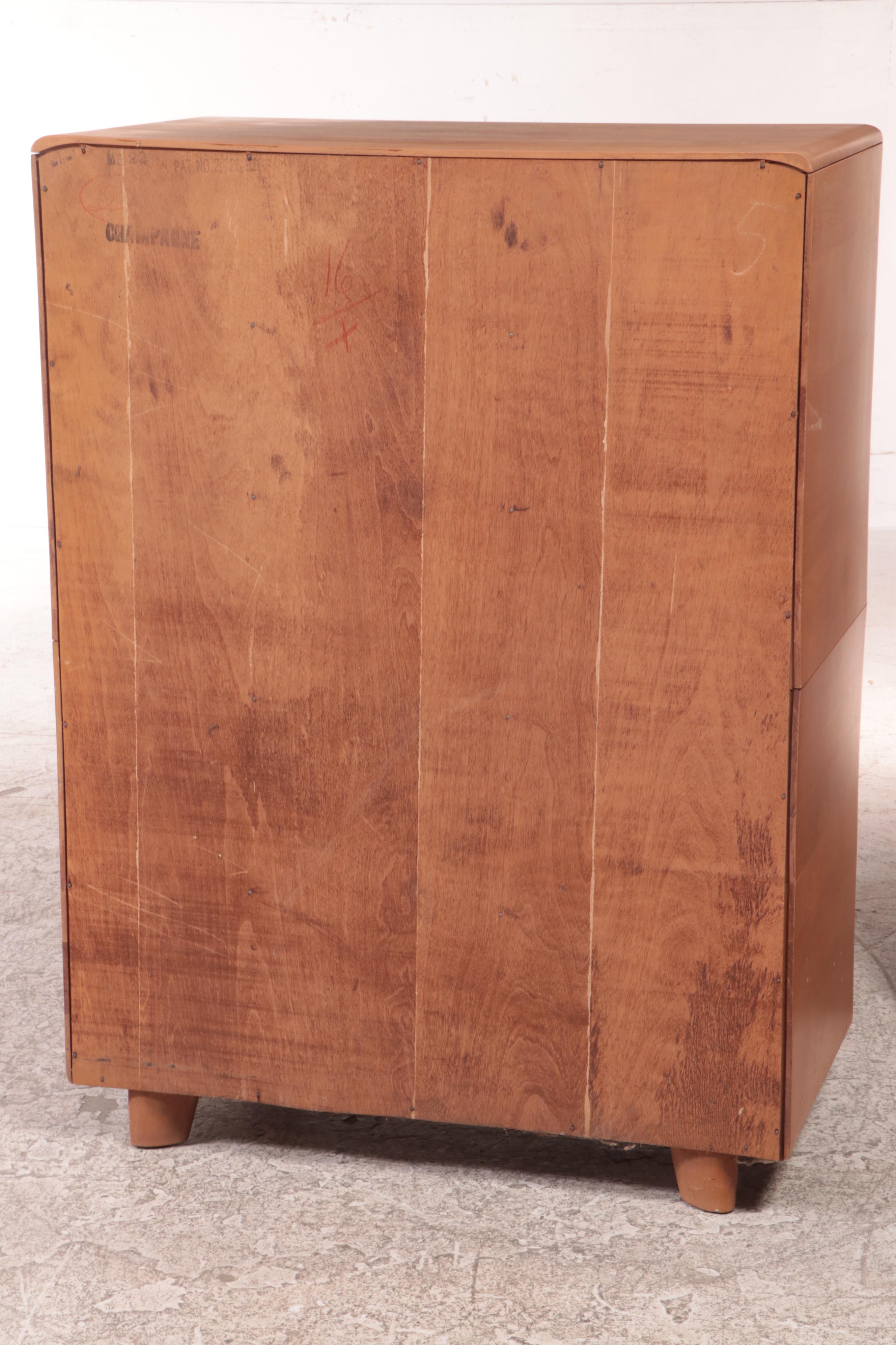 HeywoodWakefield Mid Century Modern FiveDrawer Chest in Champagne