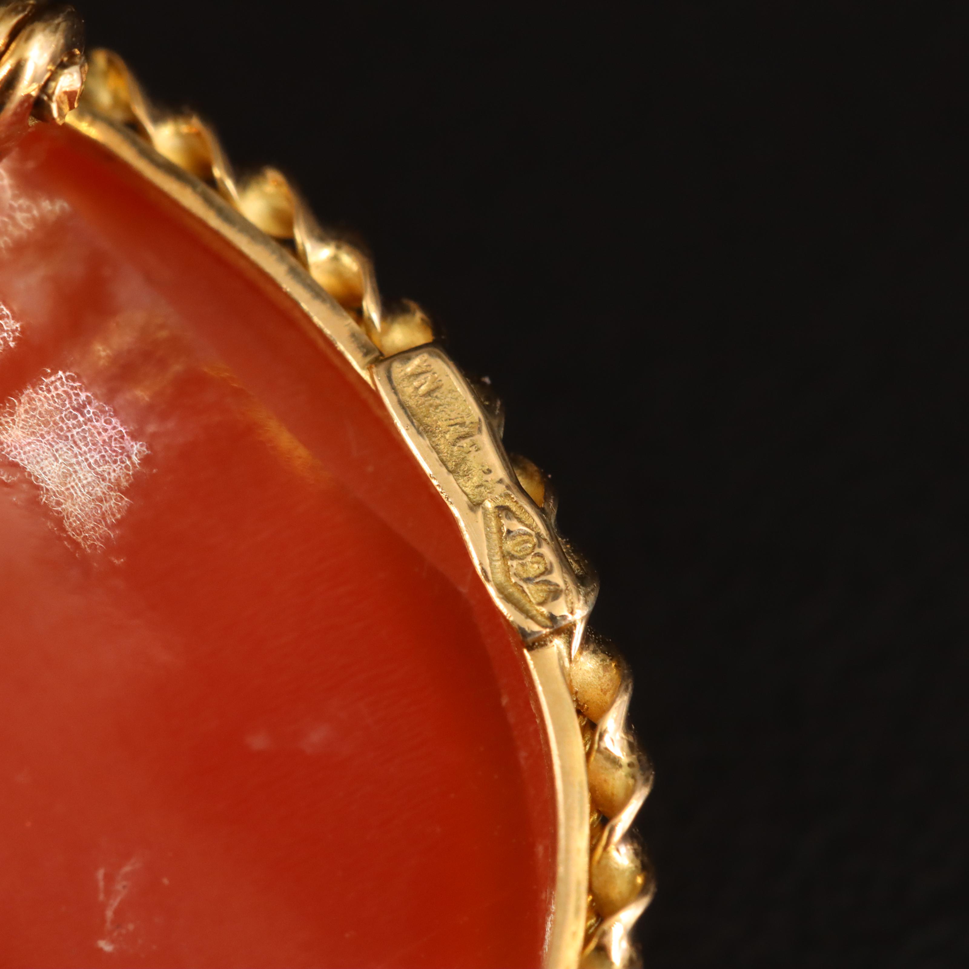 Vintage 18K Shell Cameo Converter Brooch | EBTH