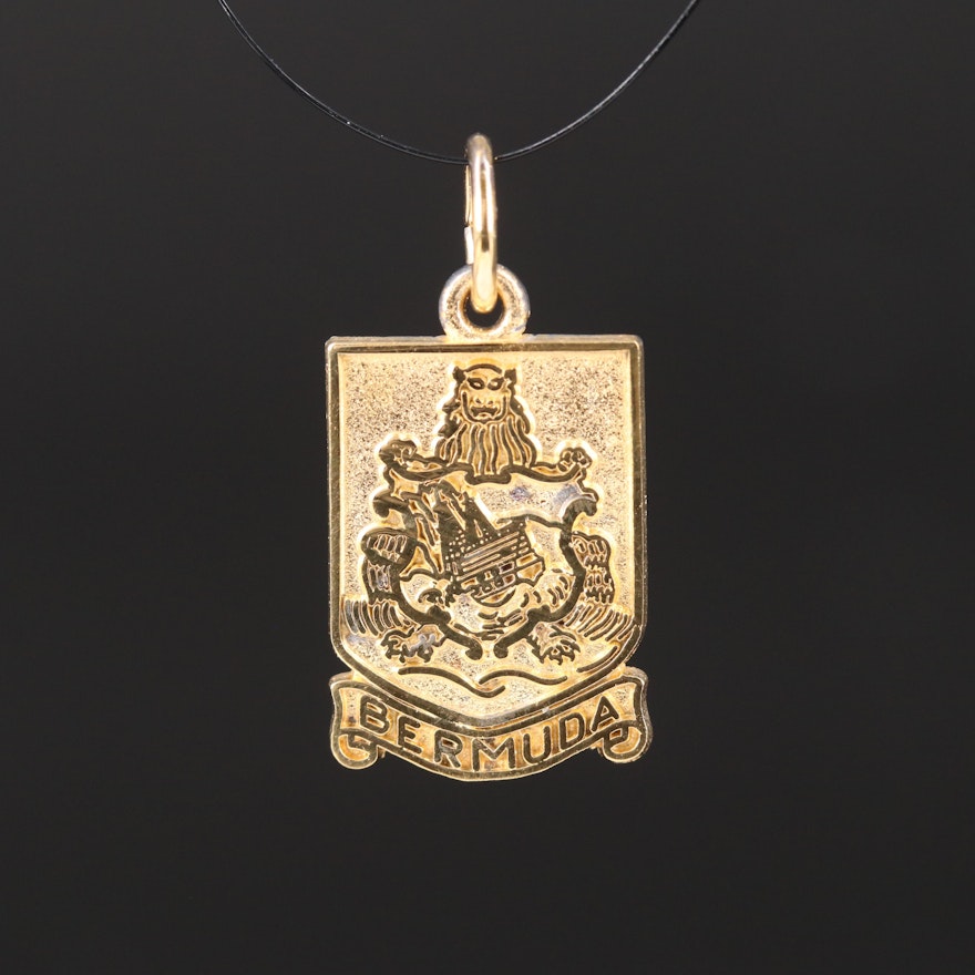 Sterling Bermuda Coat of Arms Pendant