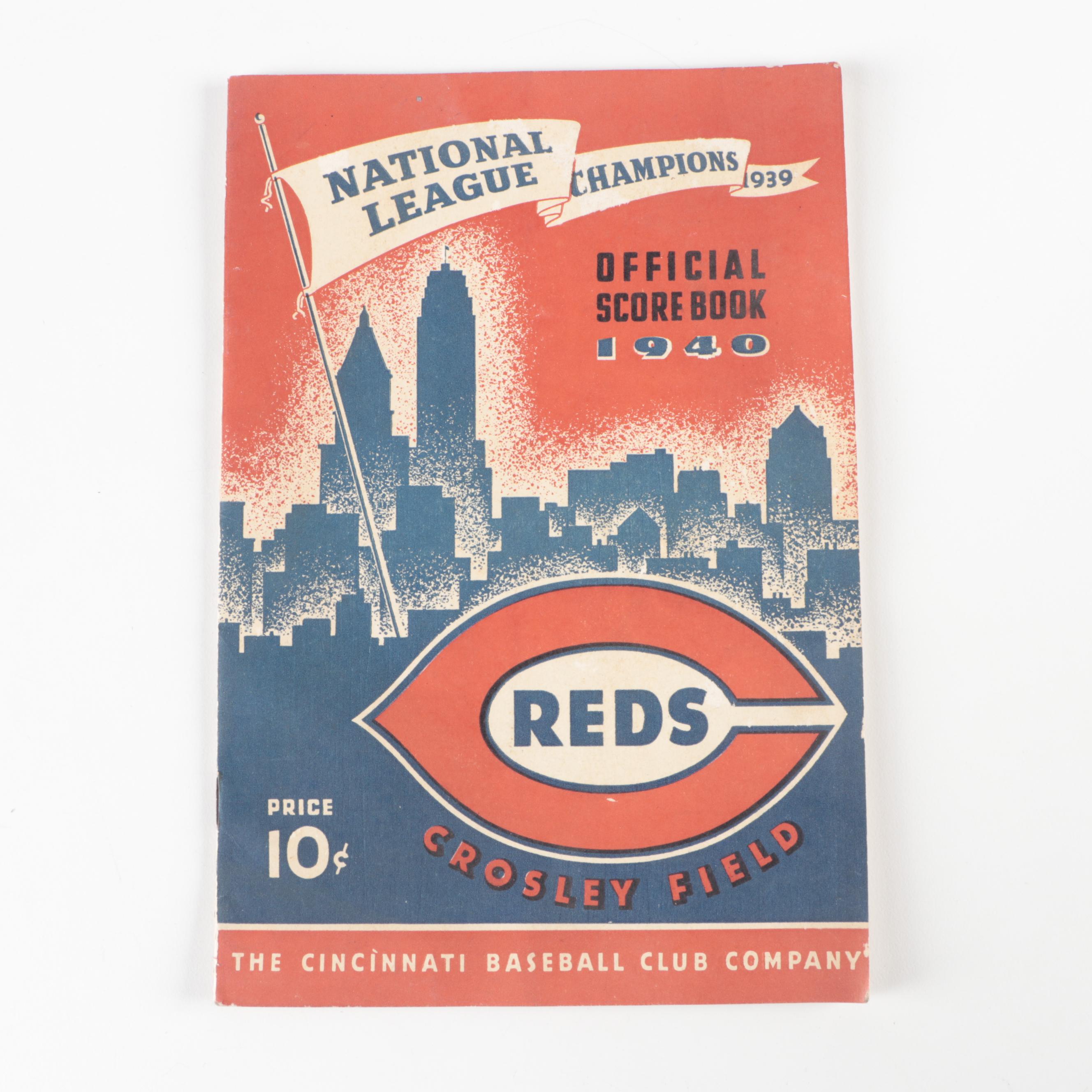1940 Cincinnati Reds Score Card and 1968 Cincinnati Reds Promotional