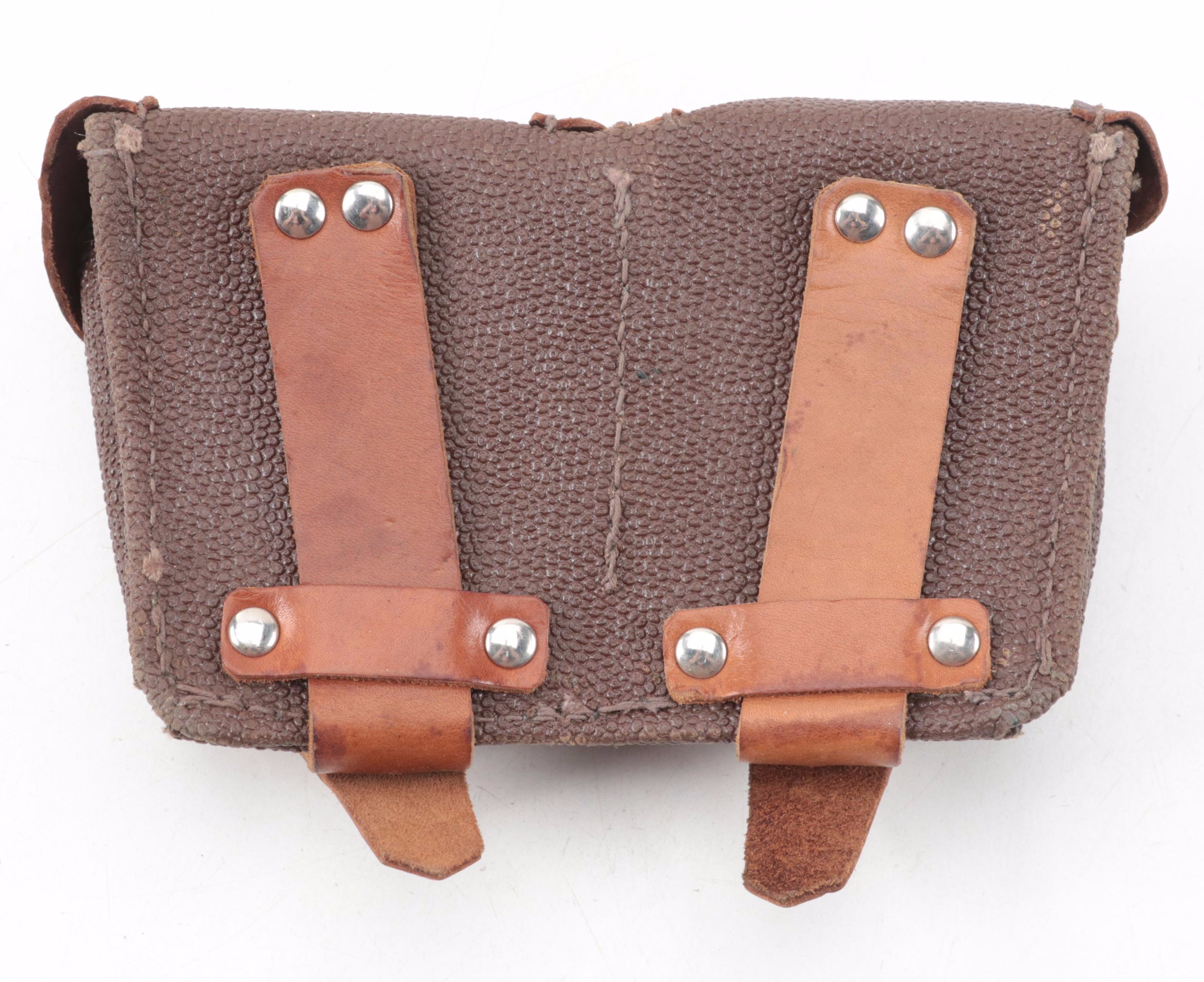 WWI and Other Reproduction Leather Gun Holsters and Ammo Belts EBTH