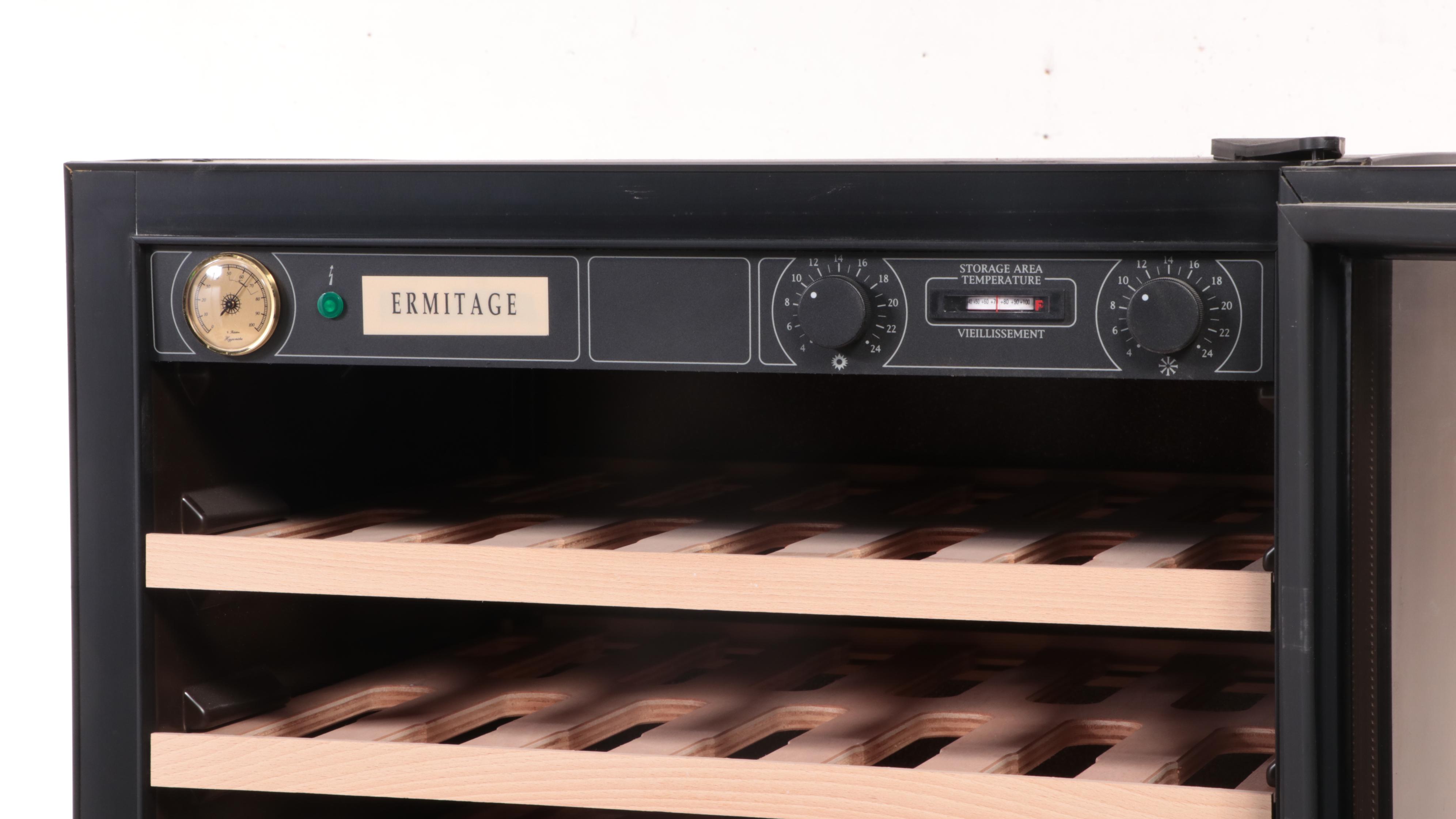 Transtherm Ermitage 188 Bottle Black Full Shelf Wine Refrigerator EBTH