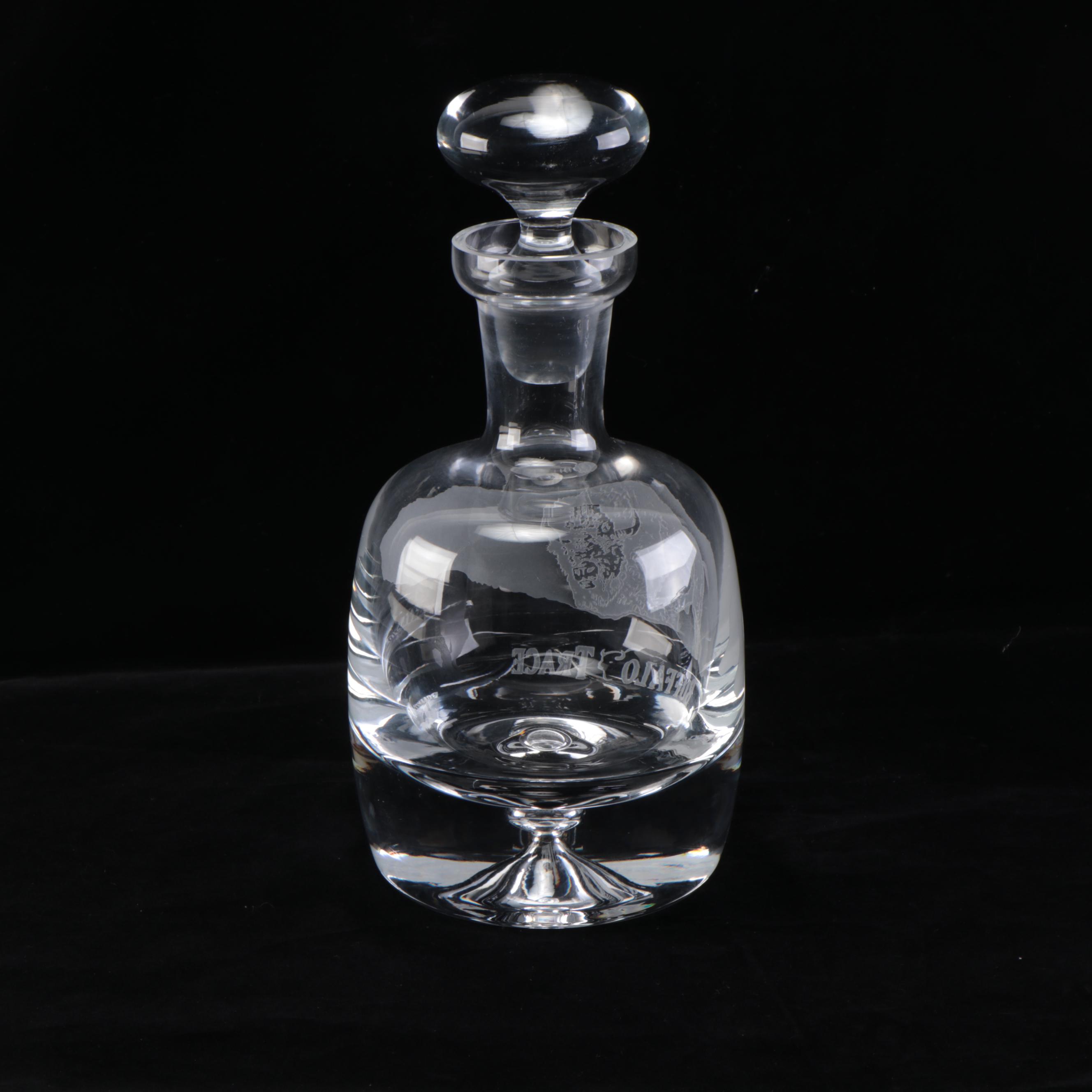 Buffalo Trace Etched Glass Decanter and Rocks Glasses EBTH