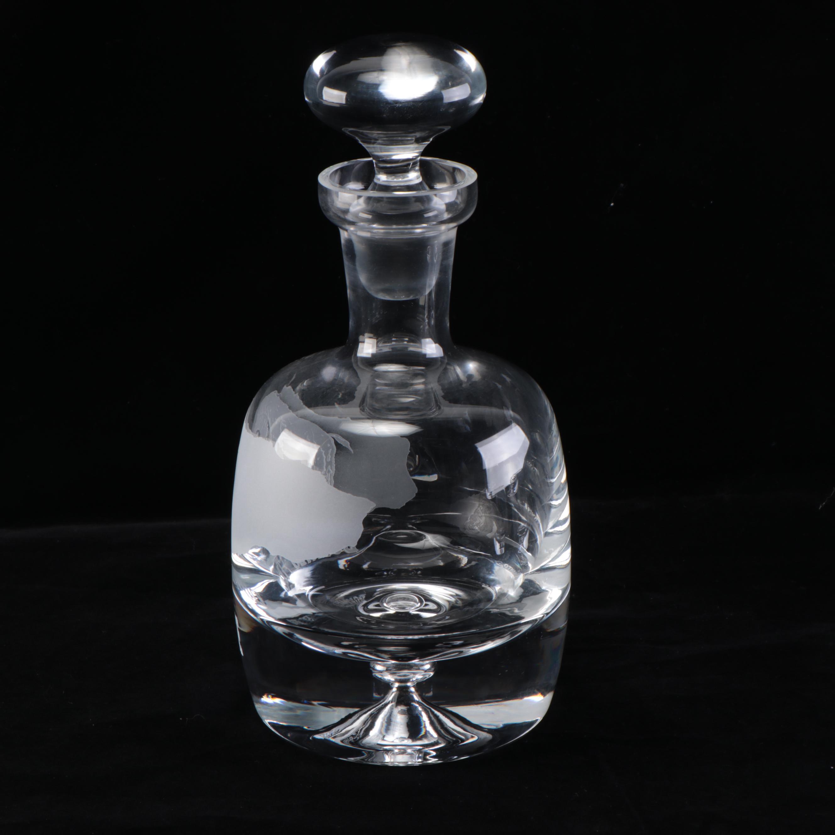 Buffalo Trace Etched Glass Decanter and Rocks Glasses EBTH