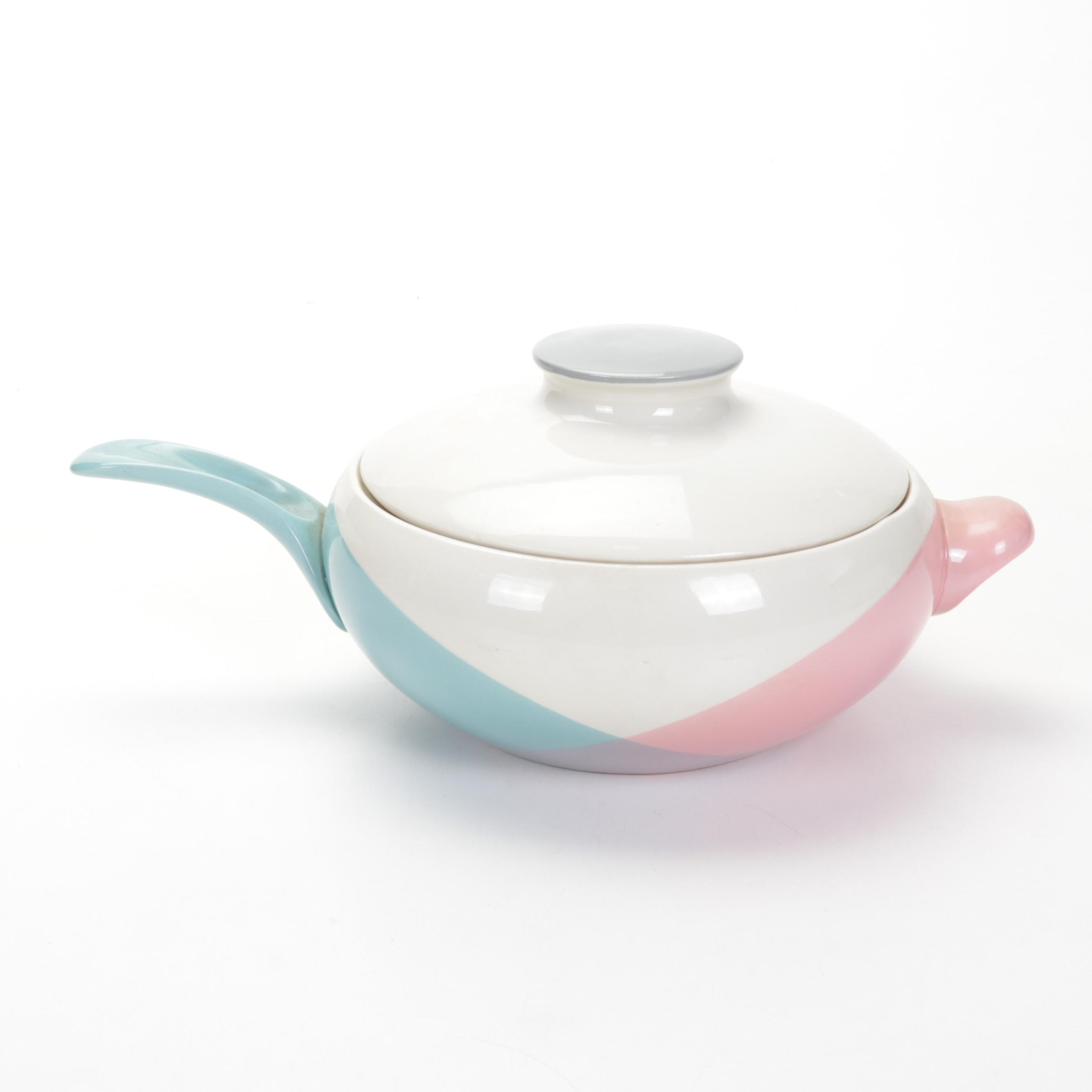 Hall "Tri Tone" Ceramic Soup Tureen Designed by Eva Zeisel, 1950s EBTH