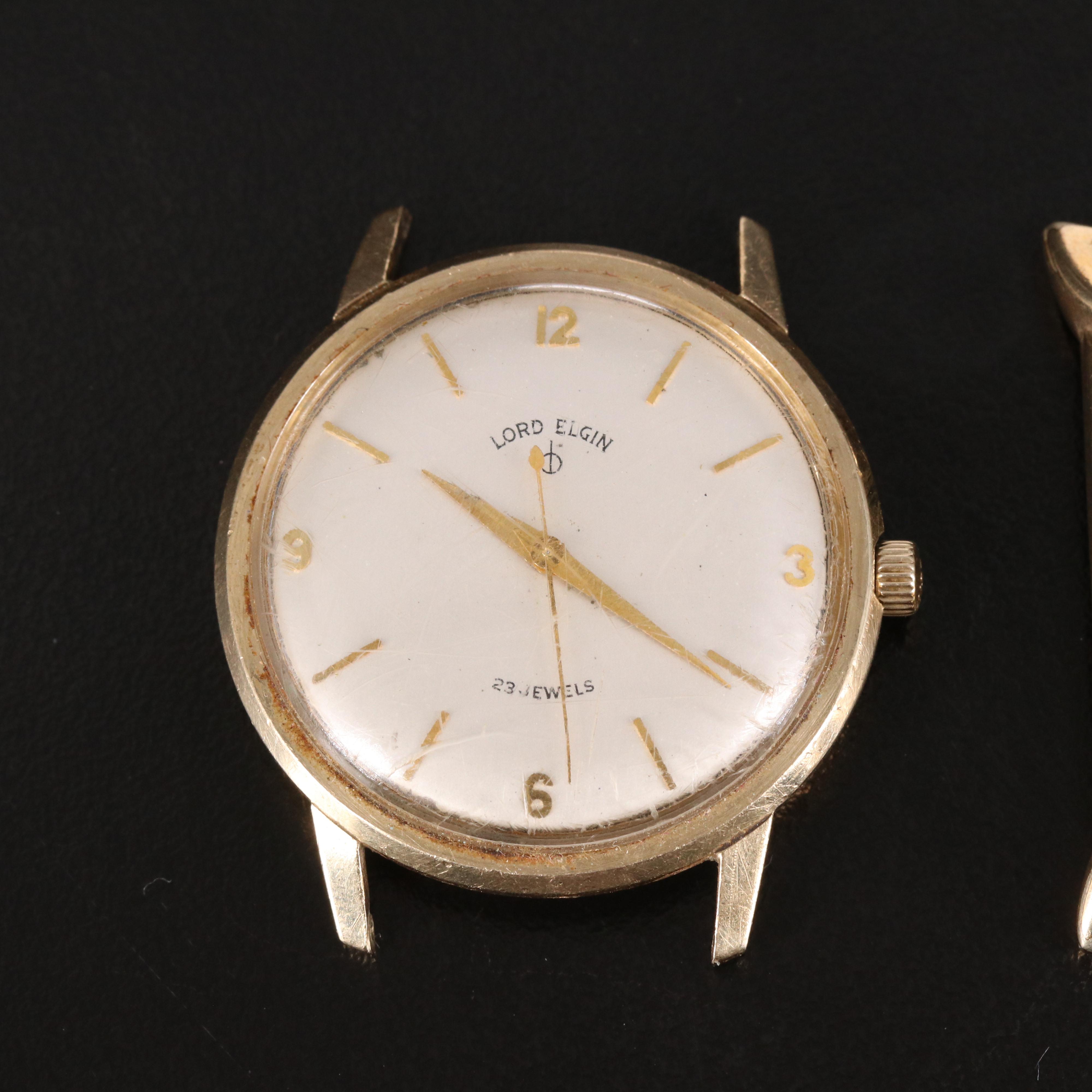 10K Lord Elgin and Fancy Case Elgin 19 Hand Wind Wristwatches EBTH