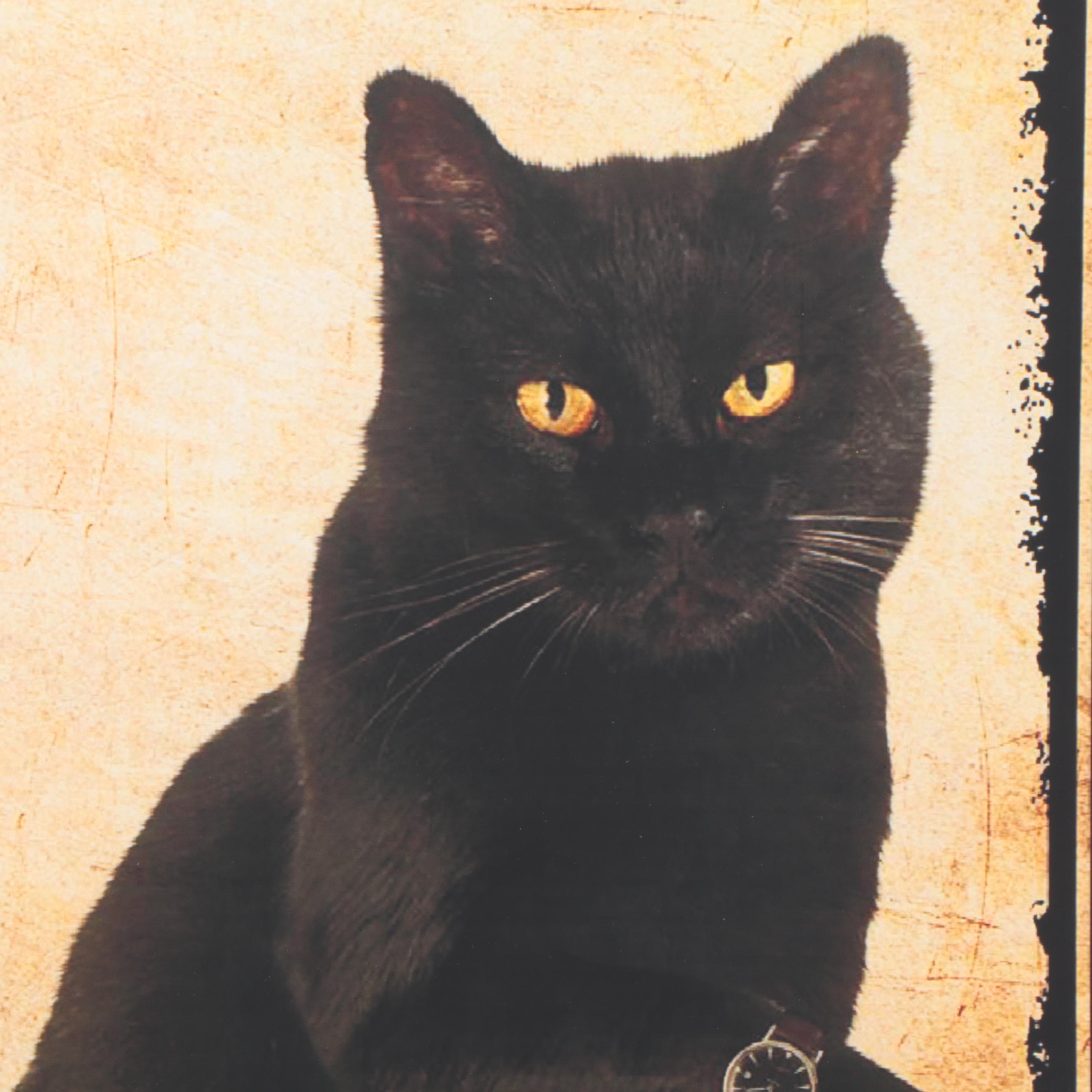 Giclée of Black Cat, 21st Century | EBTH