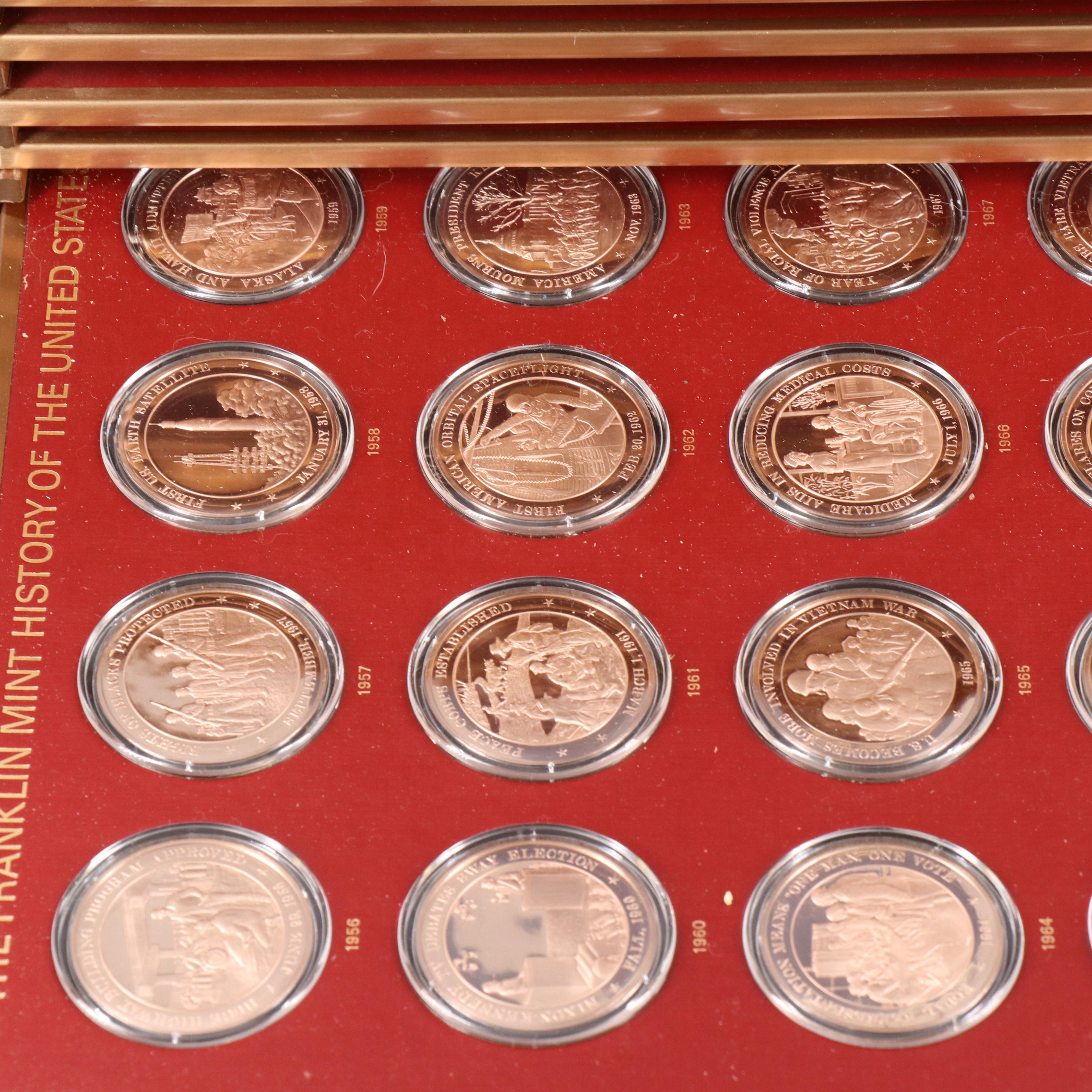 The Franklin Mint "History of the United States" Bronze Medal Set EBTH