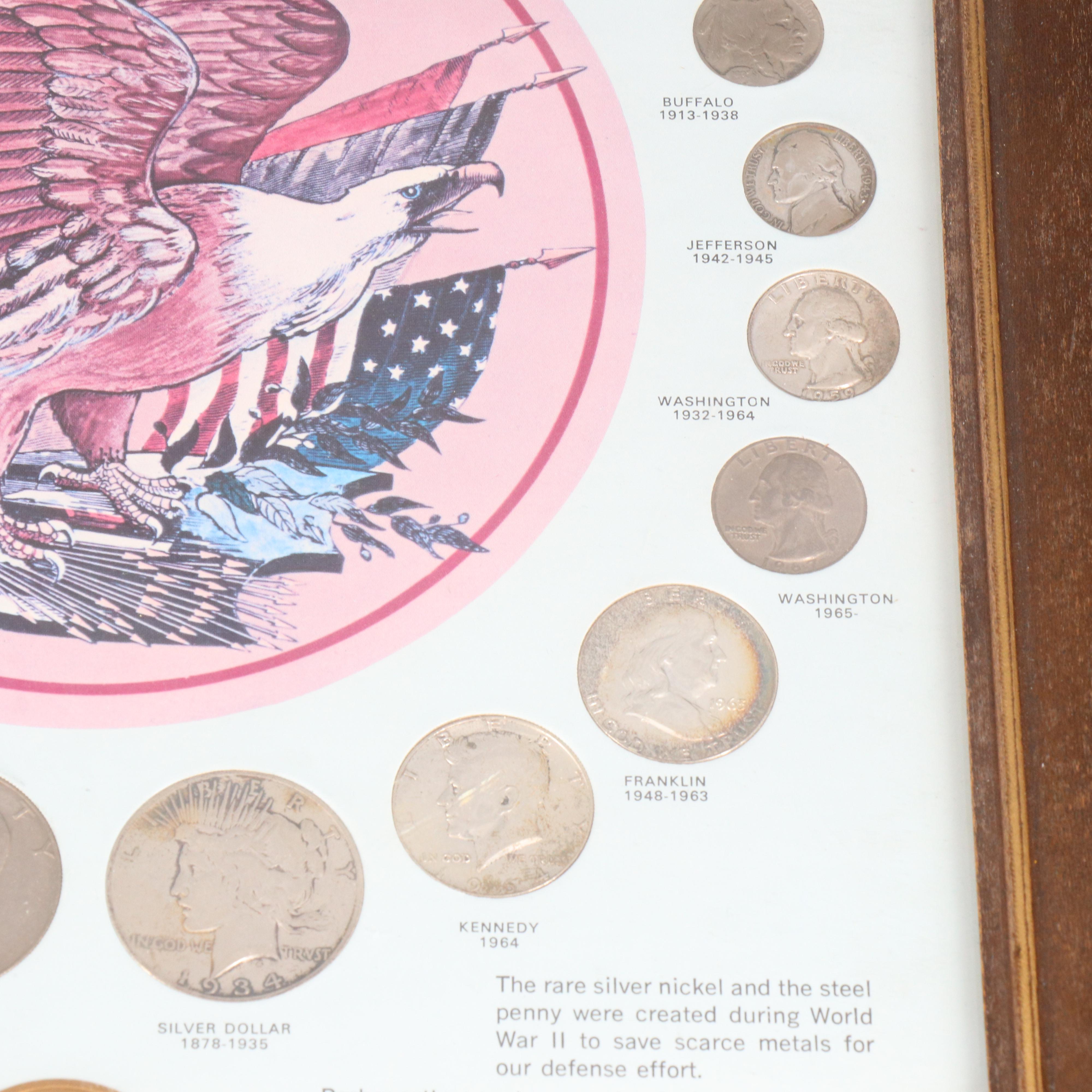 Framed "United States 20th Century Coins" Type Coin Collection | EBTH