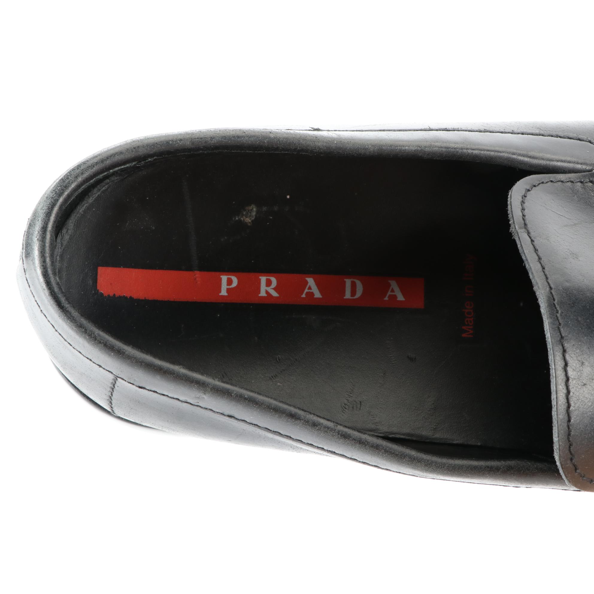 Men's Prada Sport Loafers in Black Leather EBTH