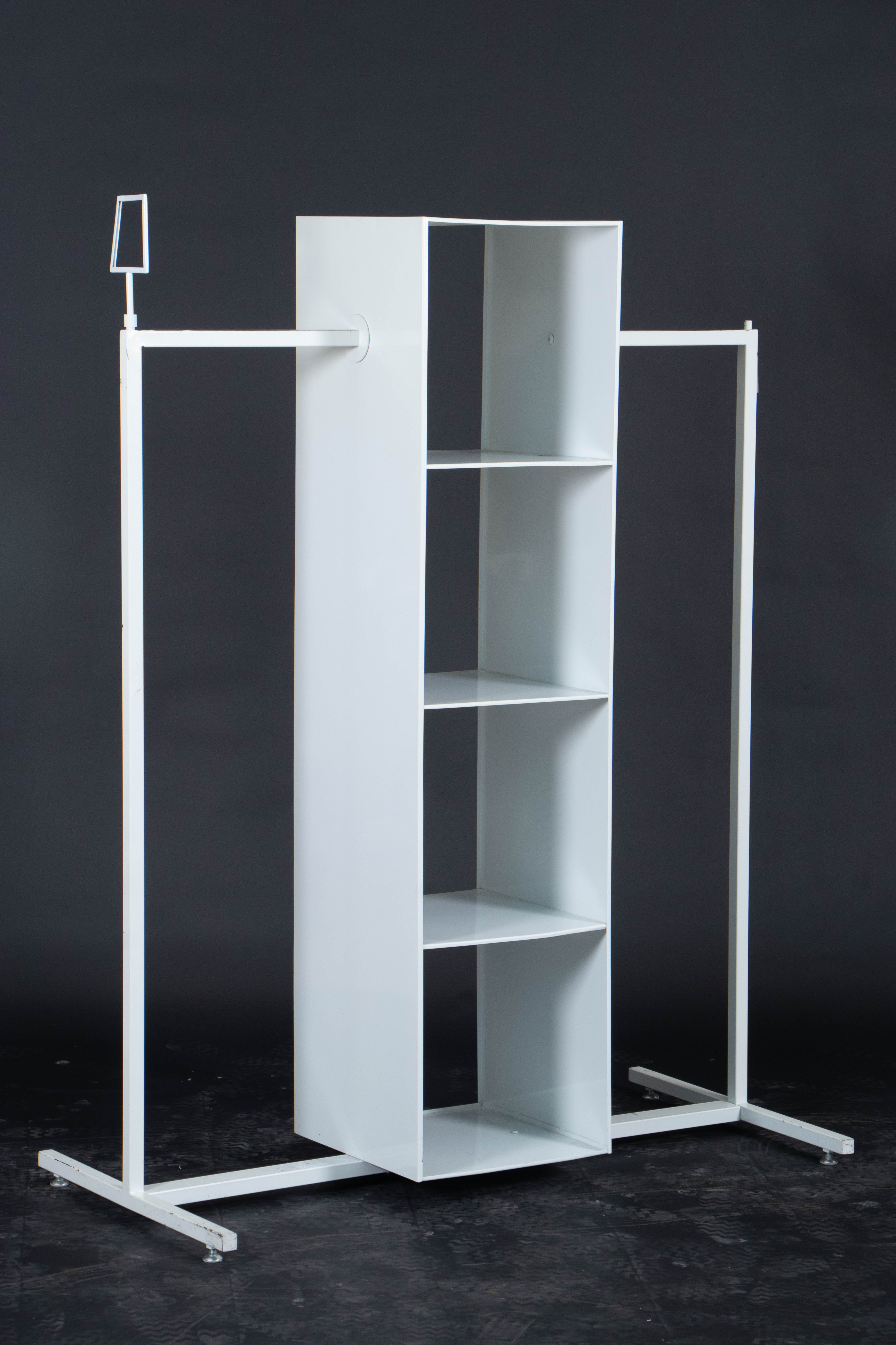 White-Finished Metal Garment and Accessory Display Racks and Shelves | EBTH