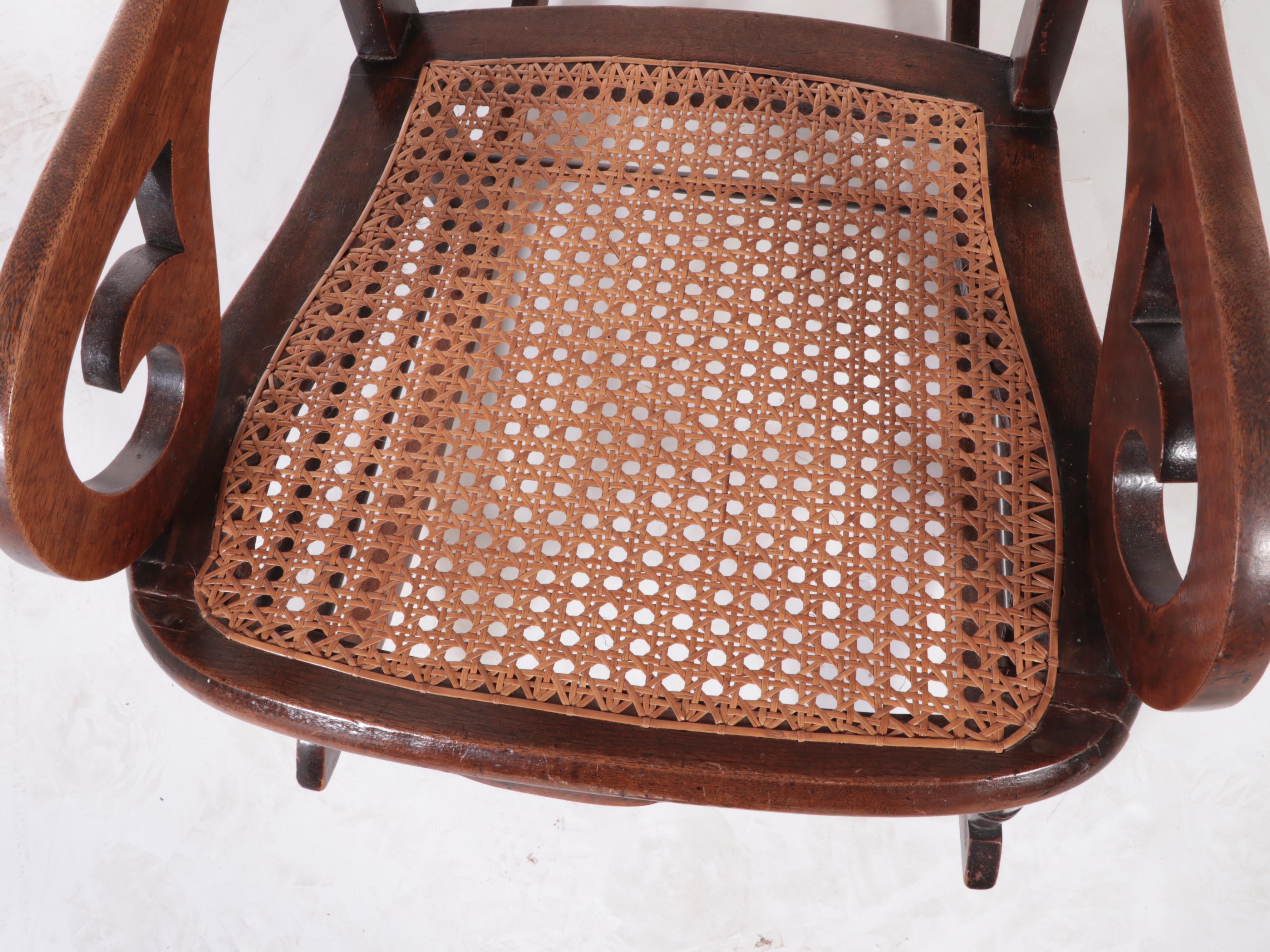 Victorian Walnut and Burl Walnut Rocker, Late 19th Century | EBTH