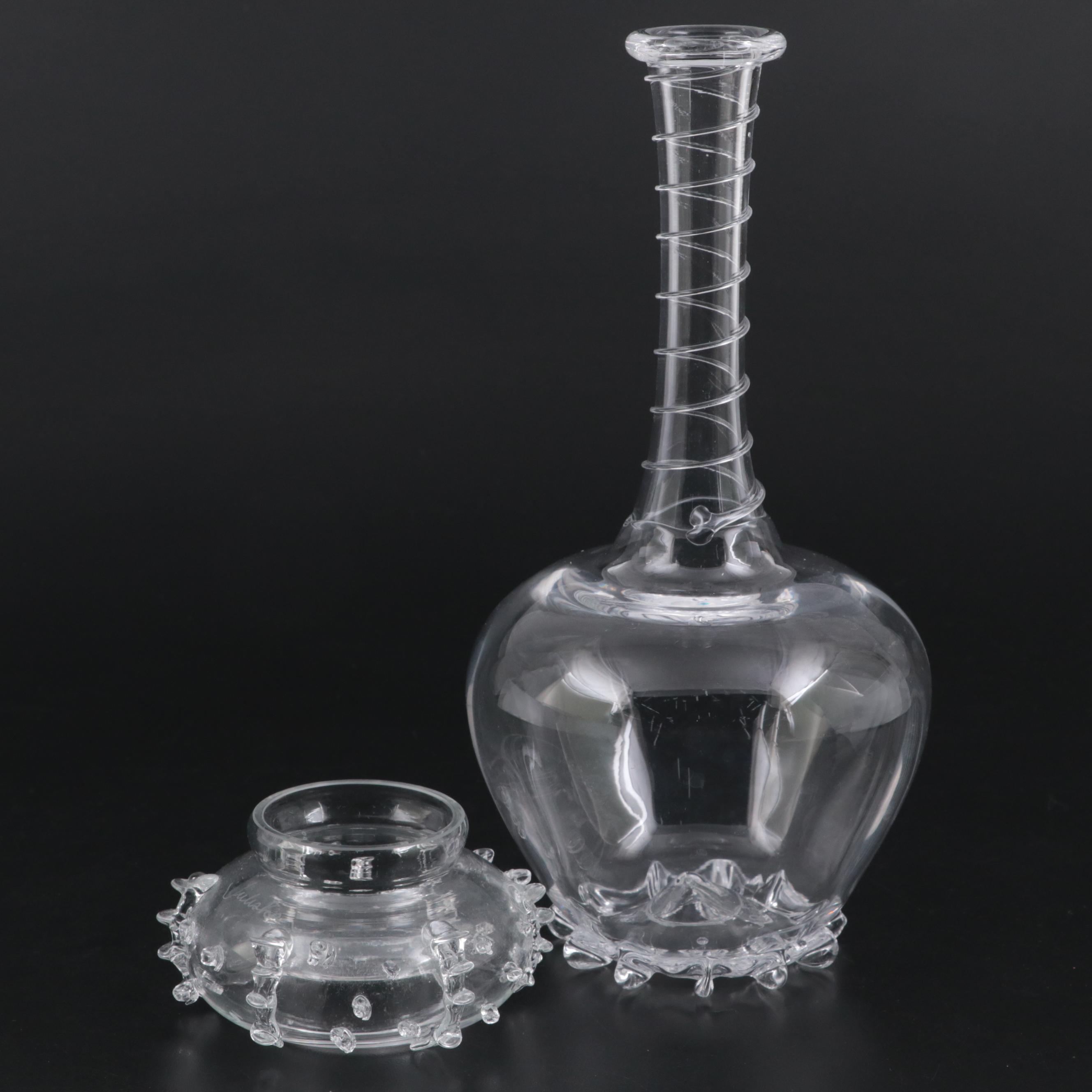 Juliska "Harriet" Candle Holder and "Naomi" Glass Bud Vase EBTH