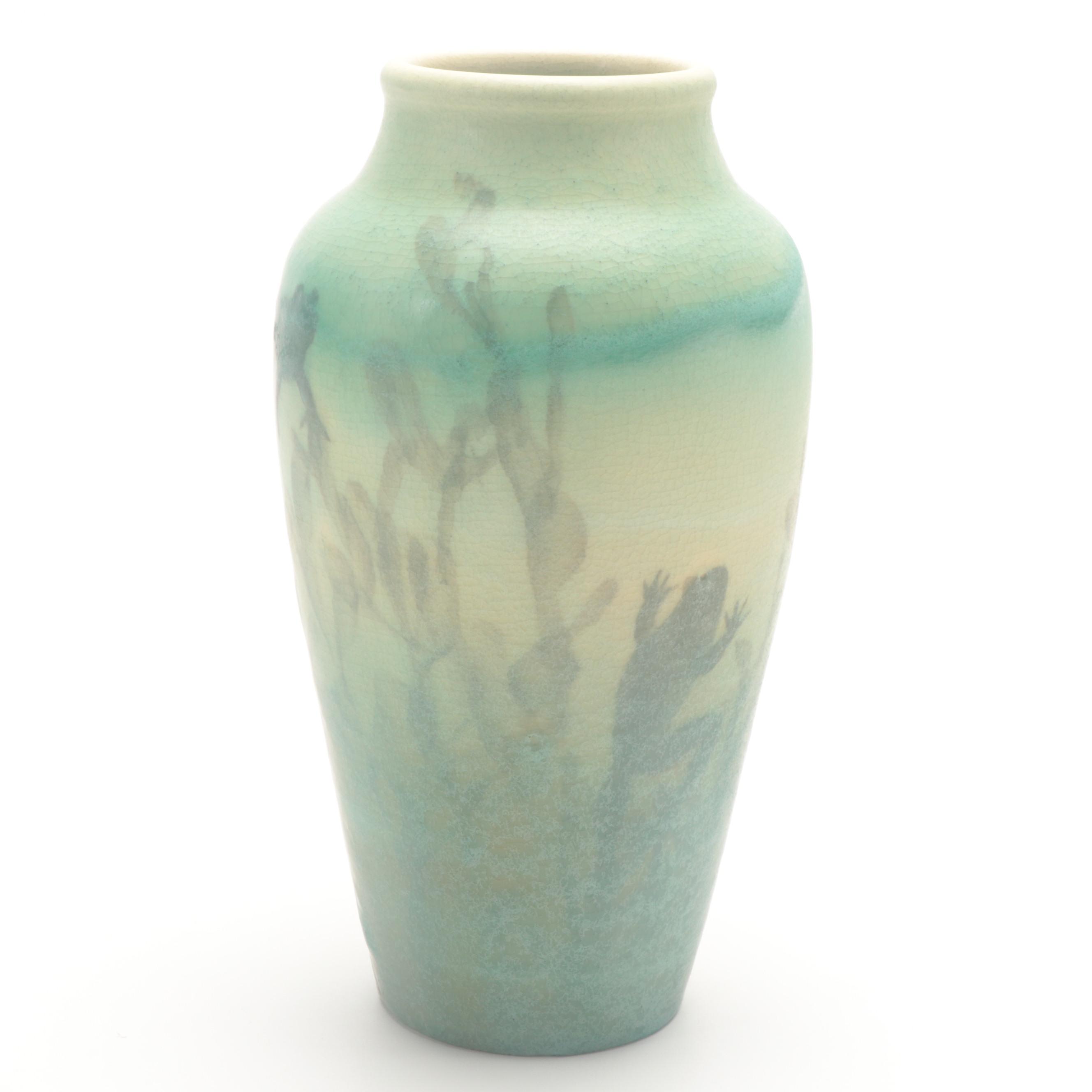 Edward Timothy Hurley Rookwood Pottery Vellum Glaze Vase, 1905 EBTH