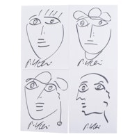 Peter Keil Abstract Portrait Ink Drawings