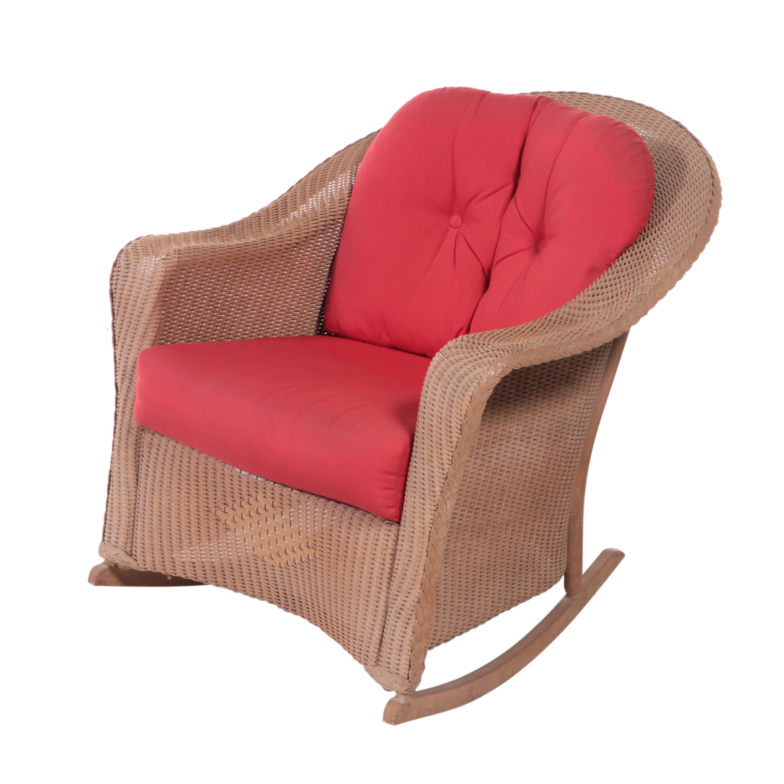 Lloyd/Flanders "Reflections" Lloyd Loom Wicker Patio Rocker Lounge