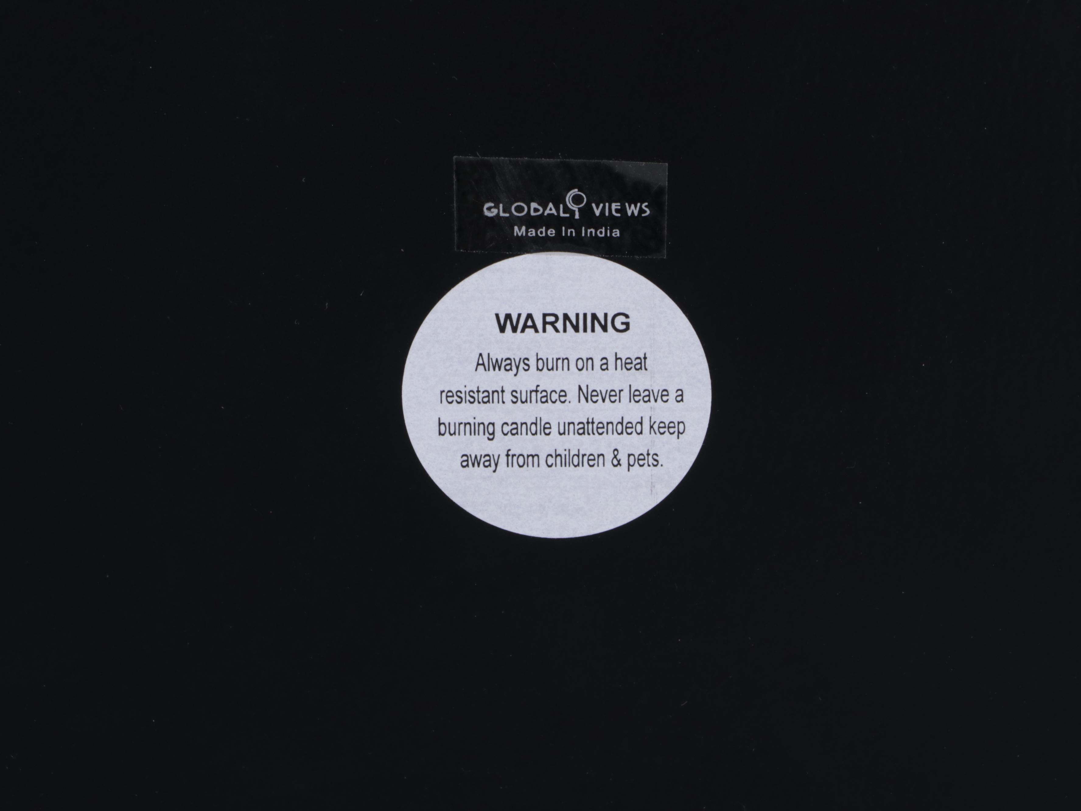 Global Views Crackle Glass Hurricane and Metal Candle Holders EBTH