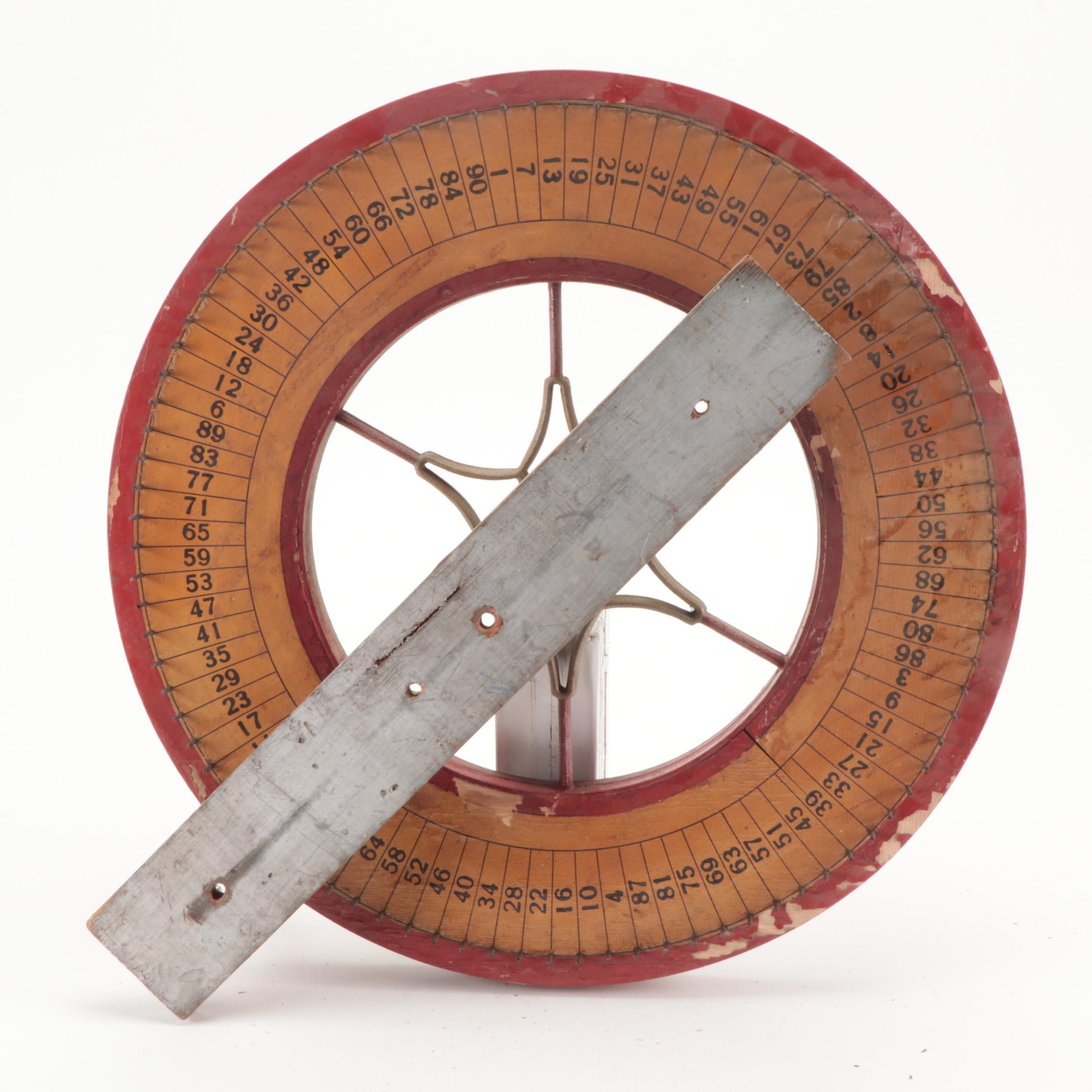 French Game and Novelty Mfg. Co. Wall Mount Game Wheel, Mid 20th C. EBTH