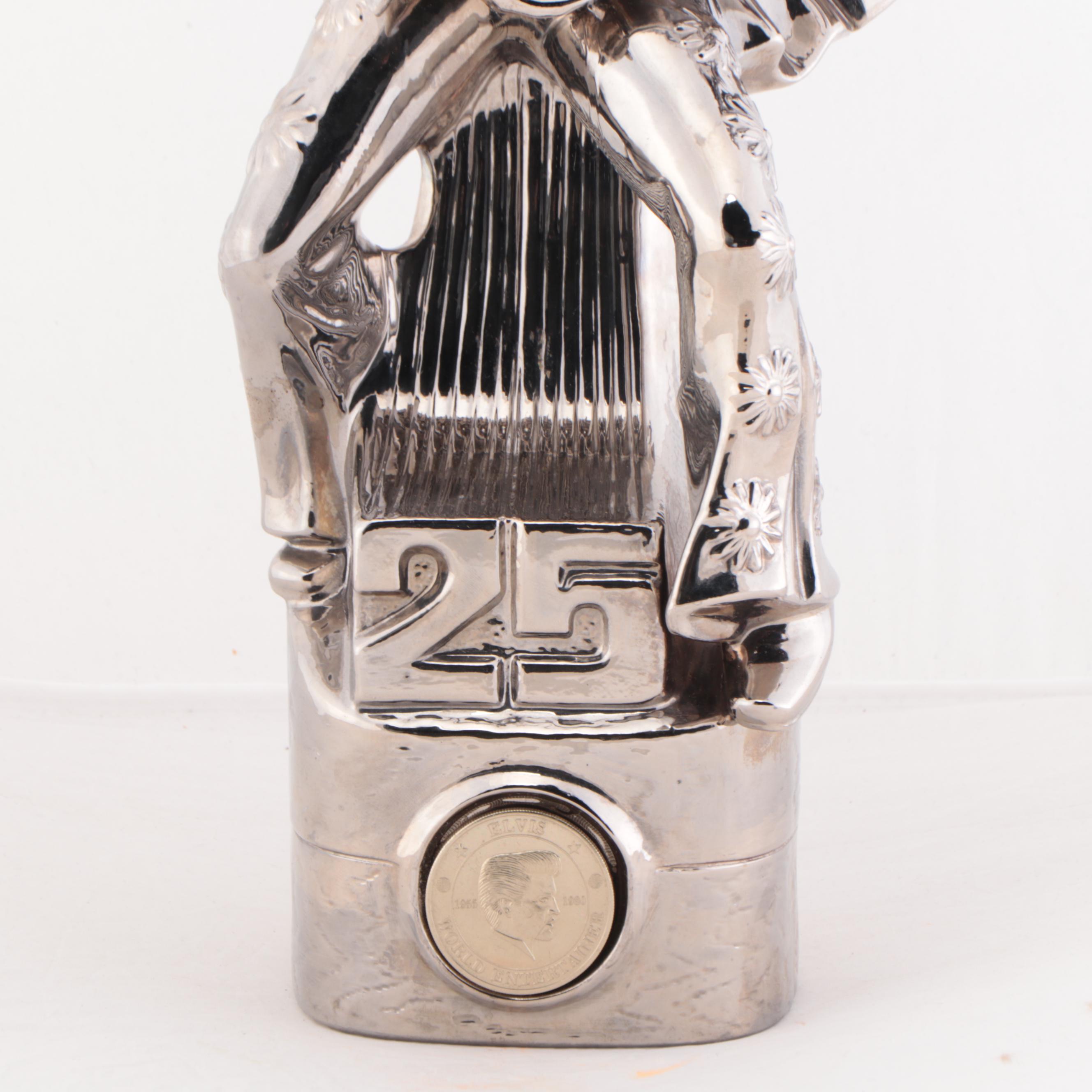 Elvis Presley Silver Anniversary McCormick Bourbon Musical Decanter EBTH