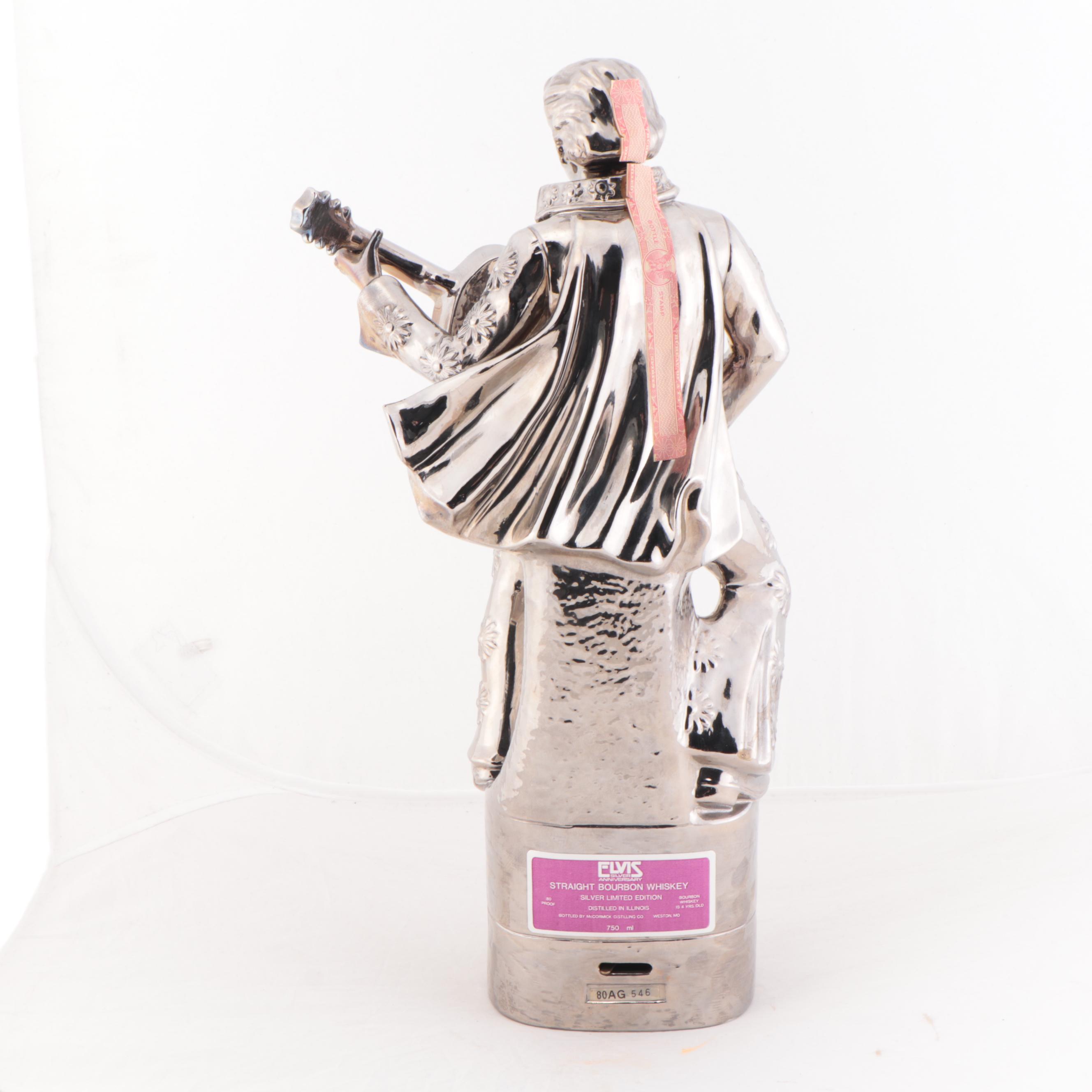 Elvis Presley Silver Anniversary McCormick Bourbon Musical Decanter EBTH