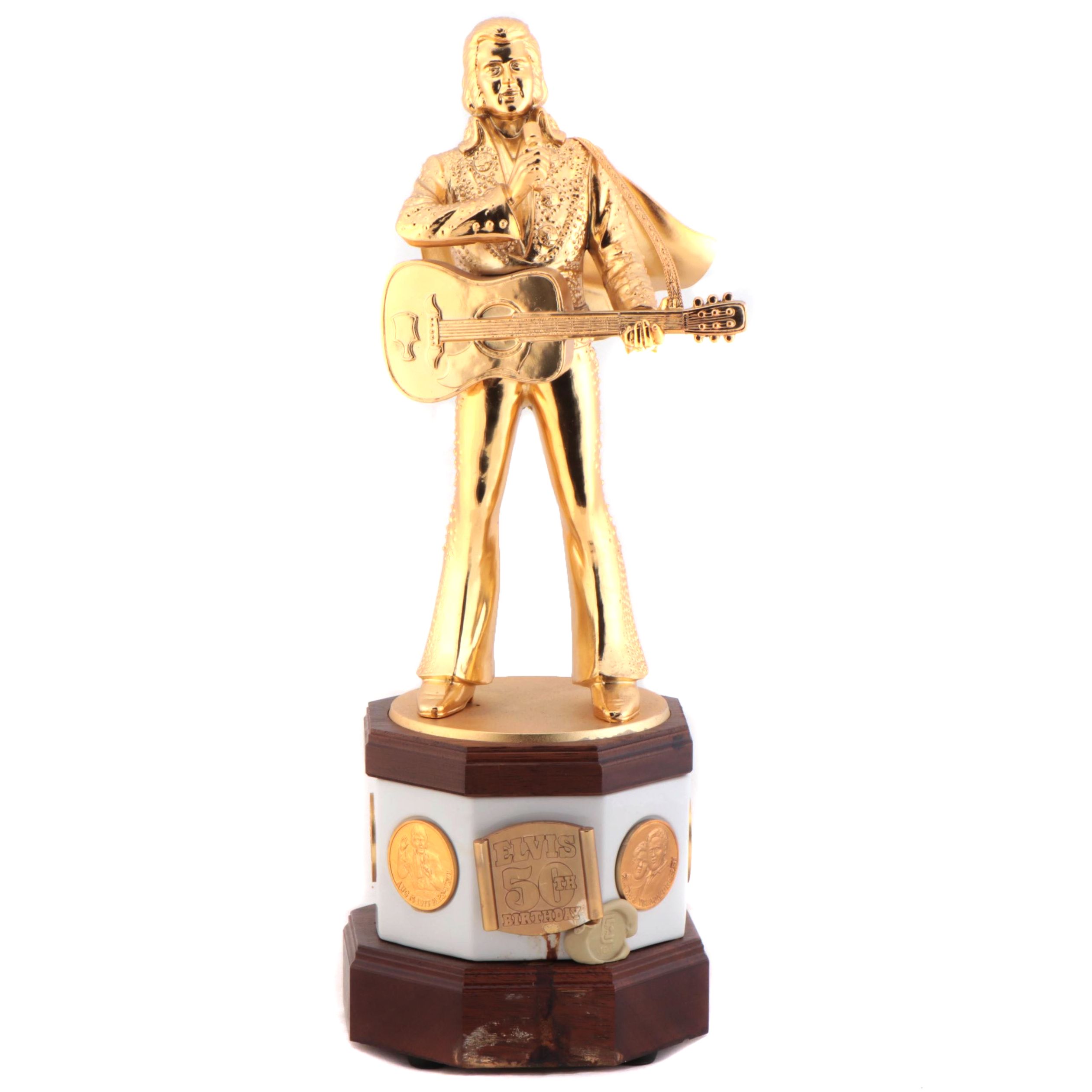 Elvis Presley 50th Birthday McCormick Bourbon Musical Decanter EBTH