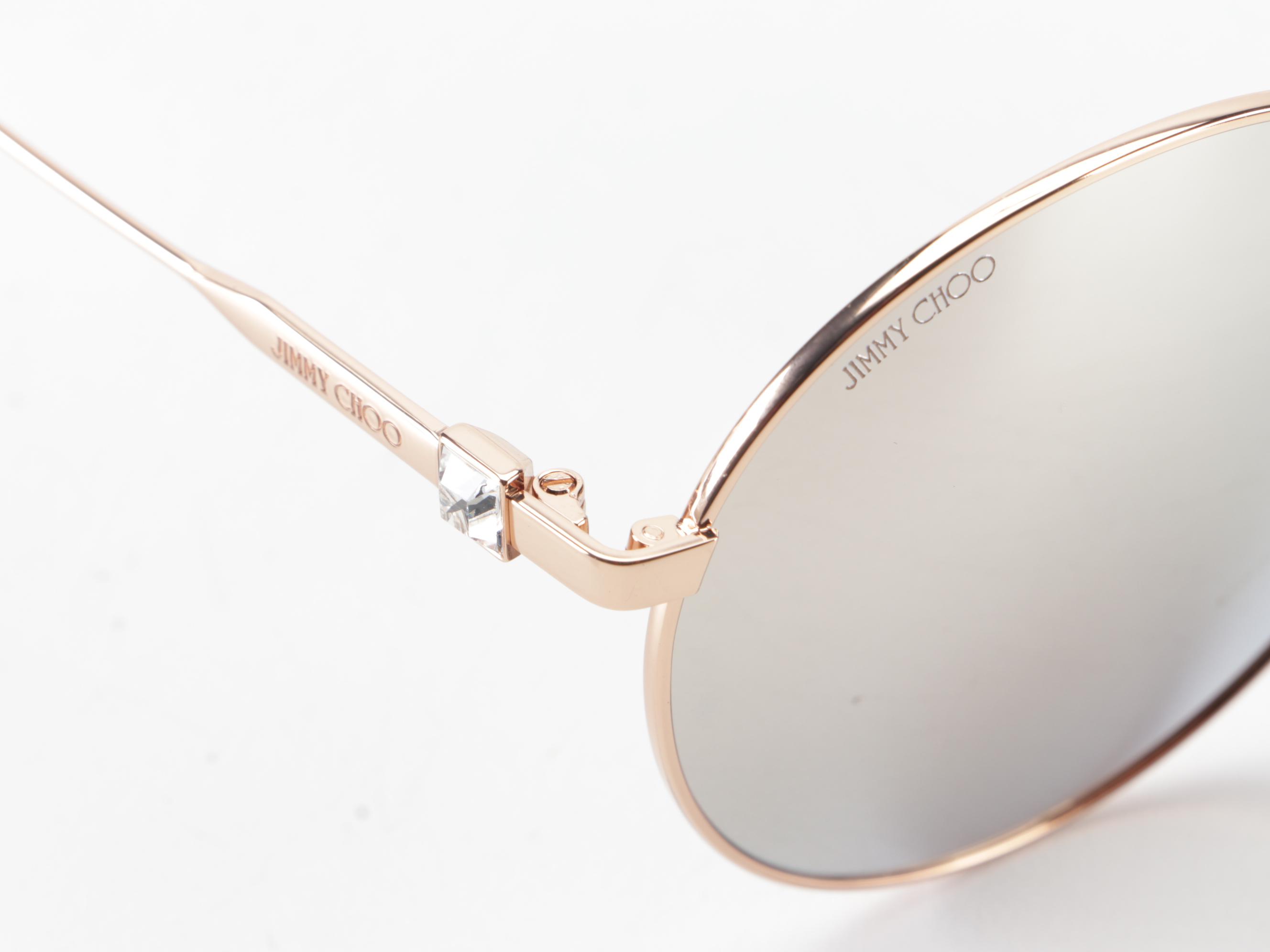 Jimmy Choo KAT/6/K Round Rose GoldTone Metal Sunglasses with Case EBTH