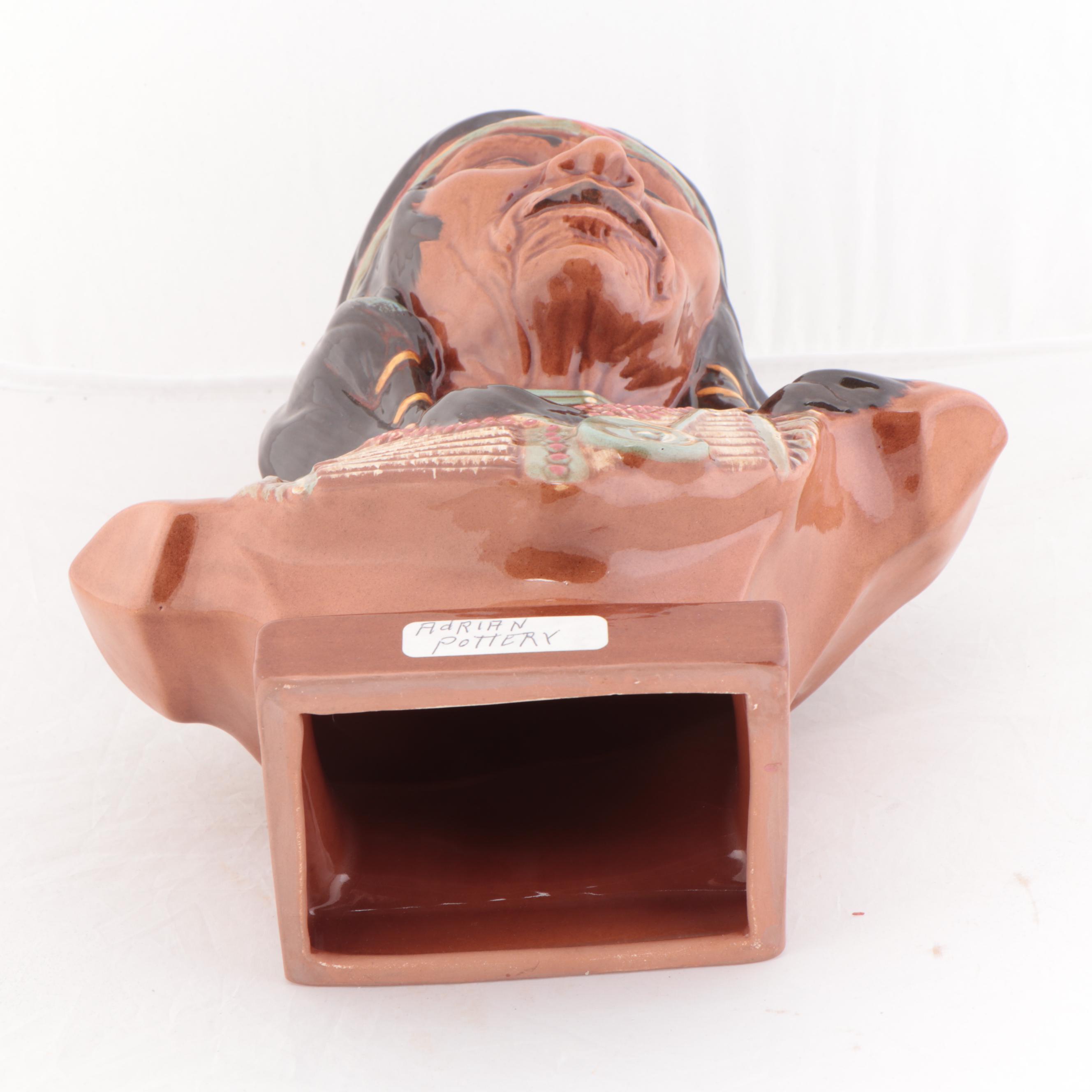 Adrian Art Pottery Ceramic Portrait Bust Figurine EBTH