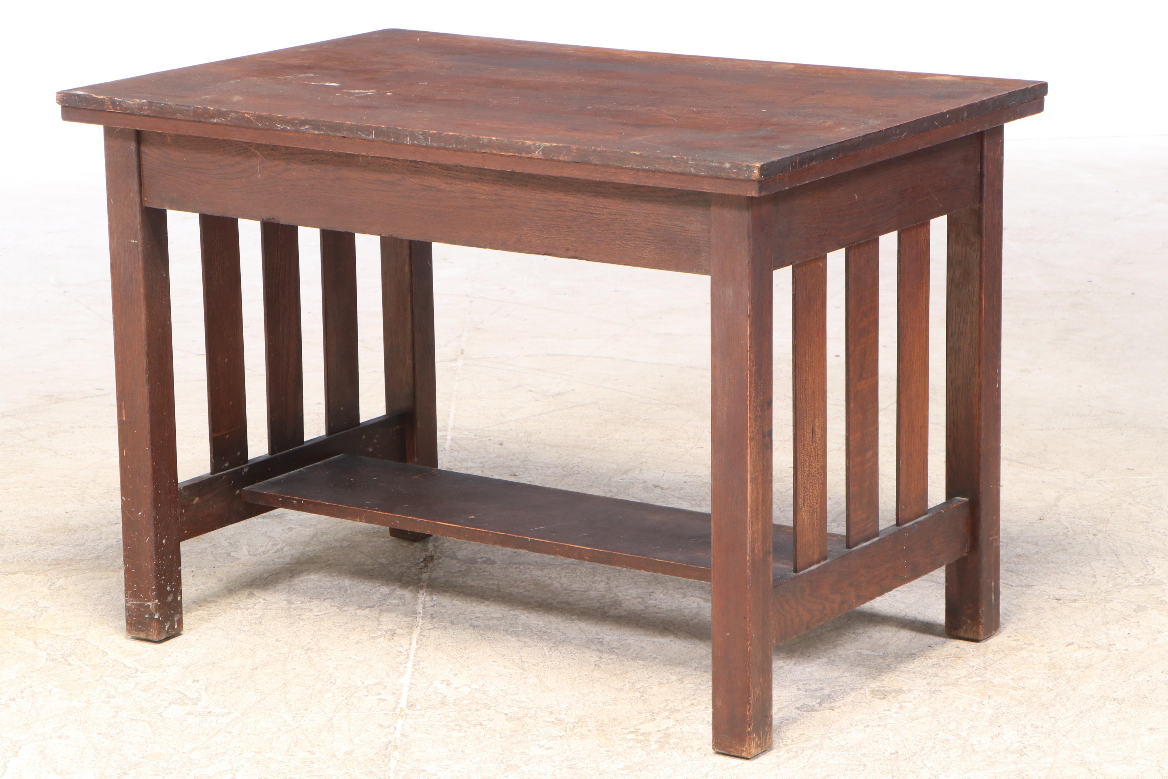 Cadillac Co. Arts and Crafts Oak "DeskTable", Early 20th