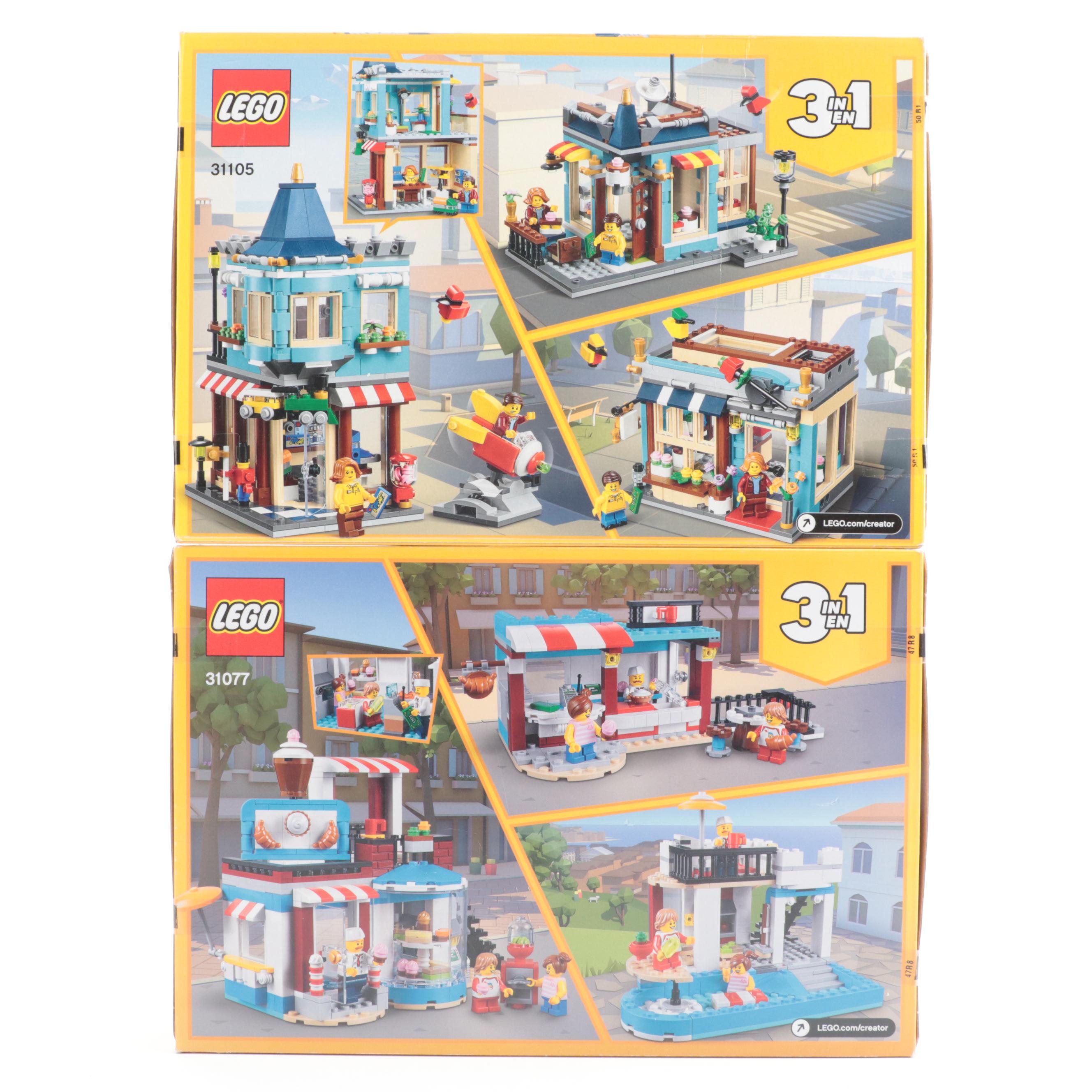 LEGO Townhouse Toy Store, Modular Sweet Surprises, Noodle Shop and More