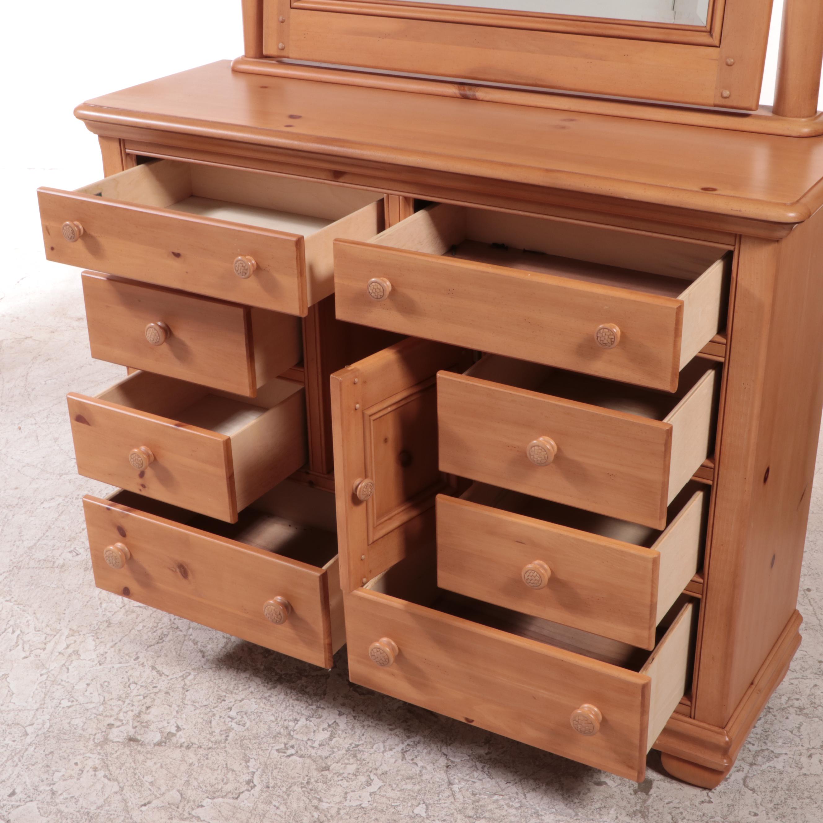 Alexander Julian Home Collection Pine Dresser with Mirror EBTH