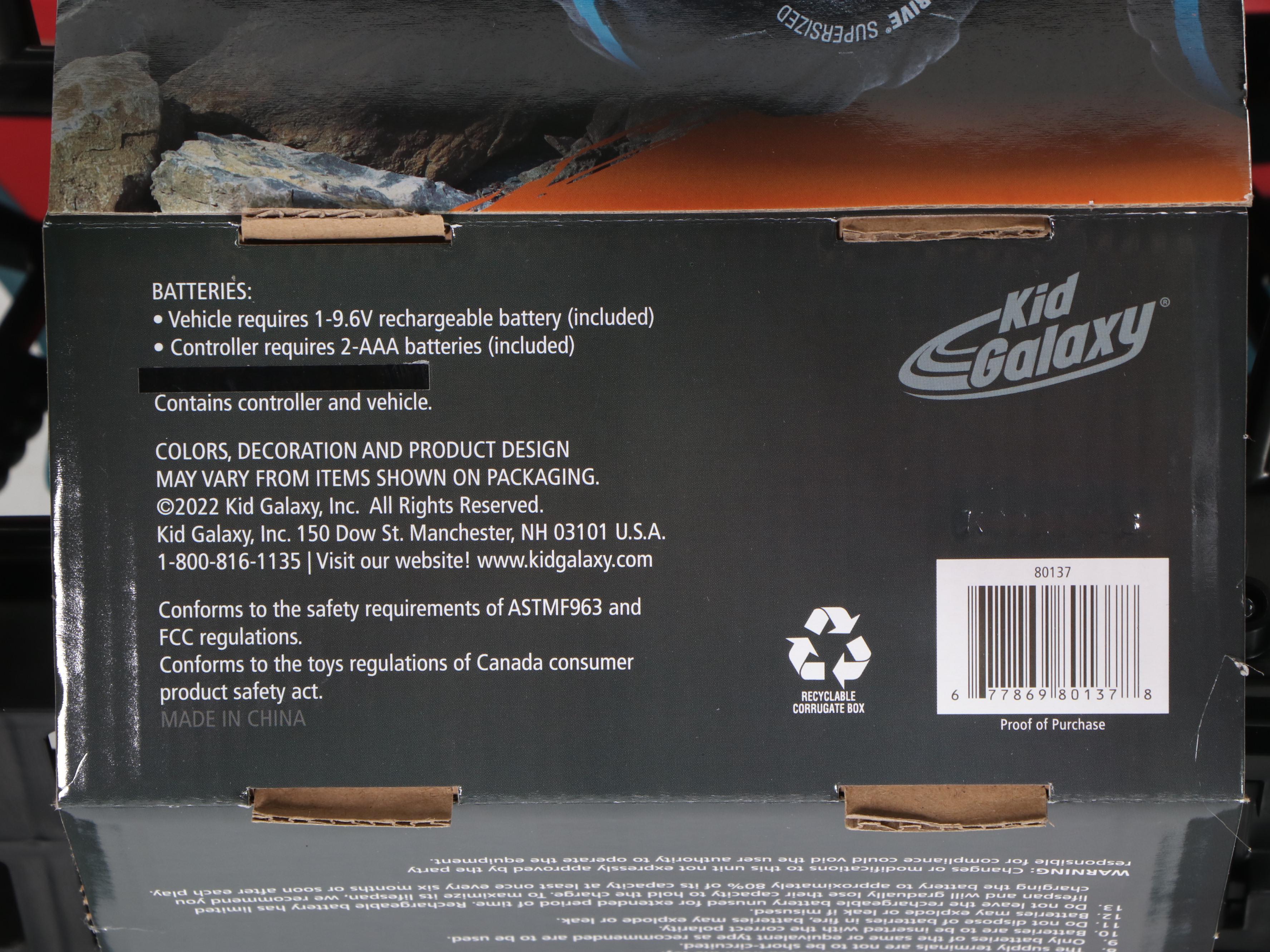 Kid Galaxy Power Drive Remote Control Monster Truck EBTH