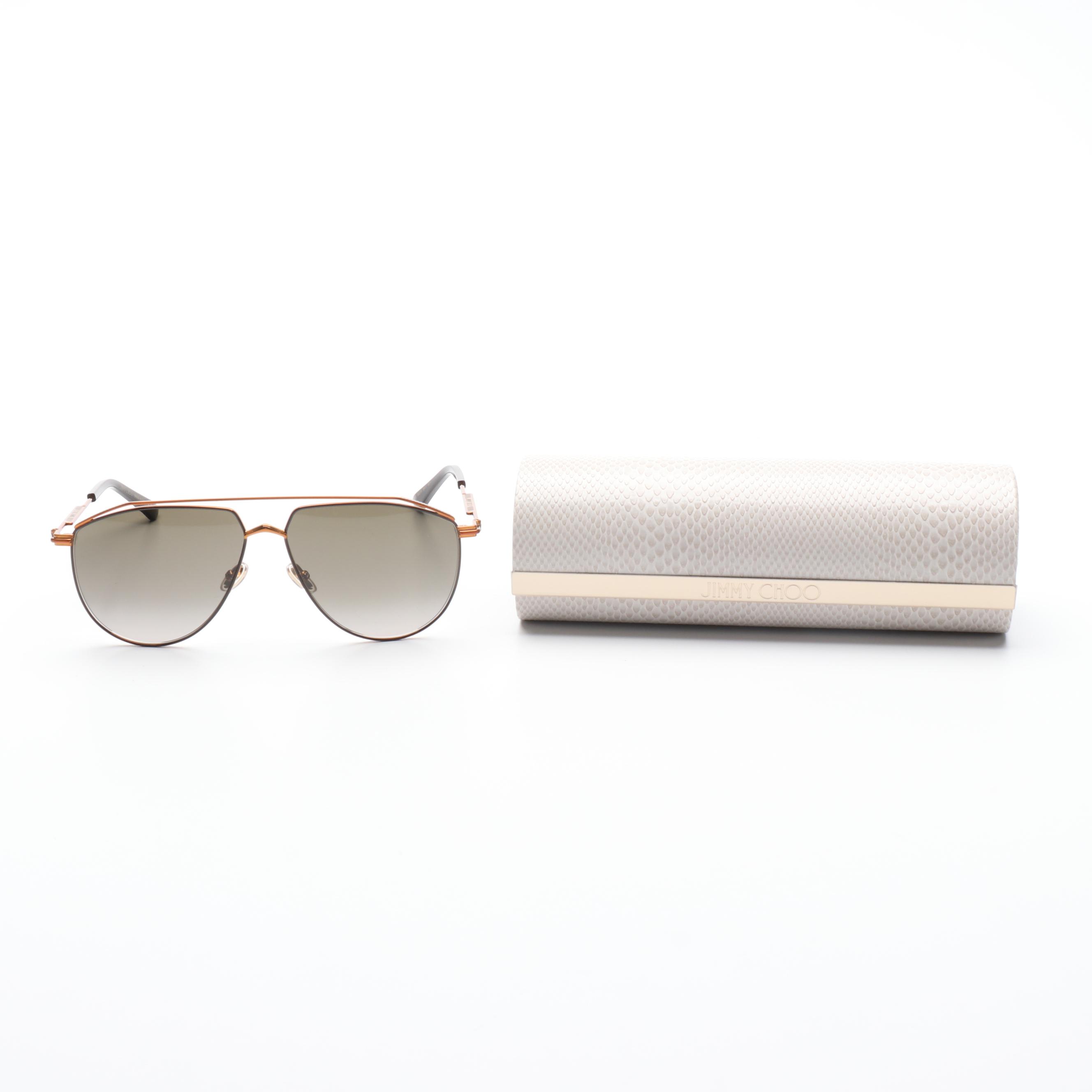 Jimmy Choo Lex Copper Tone Sunglasses with Case EBTH