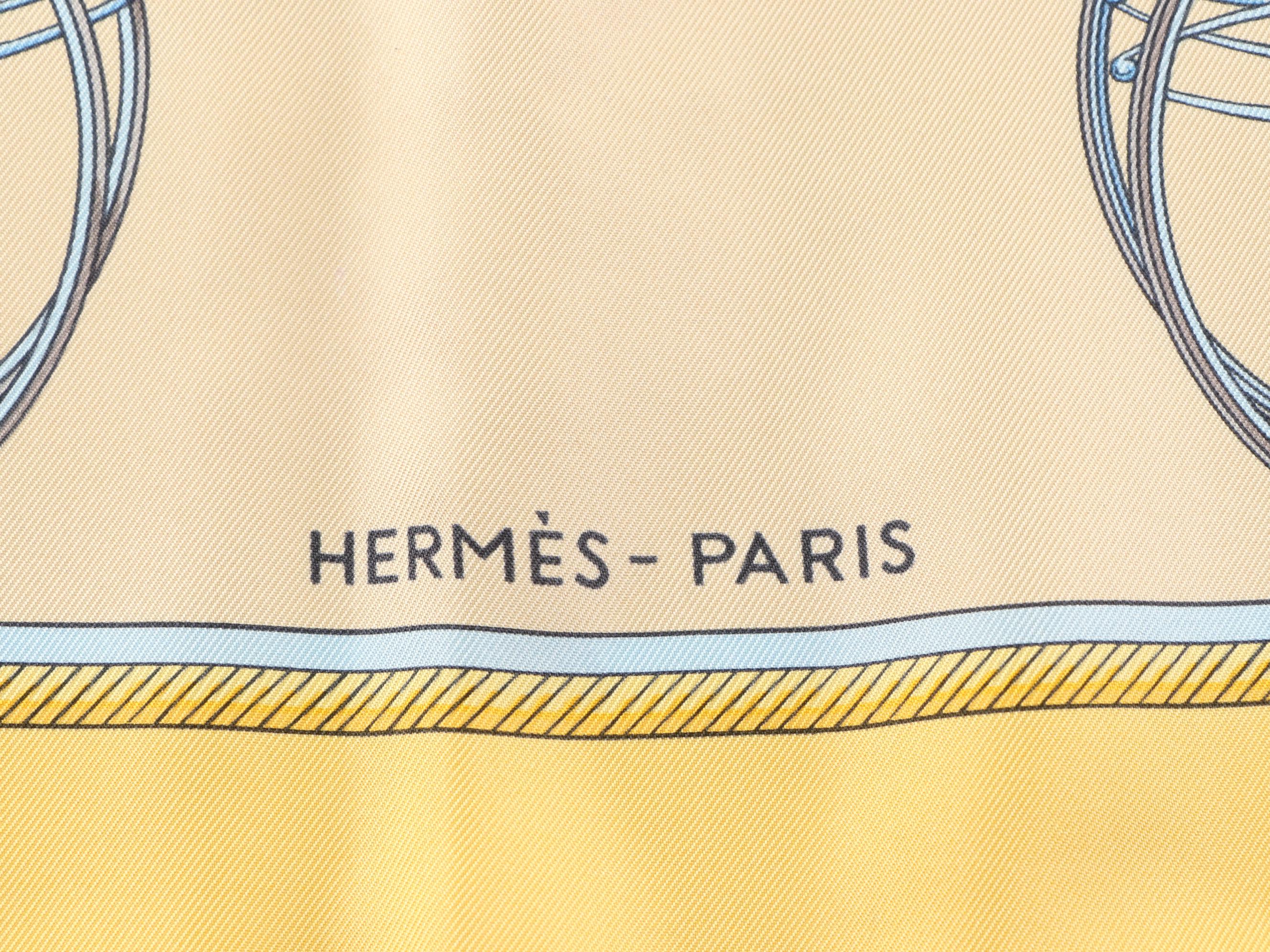 Hermes 'Les Voitures A Transformation' Cashmere Scarf