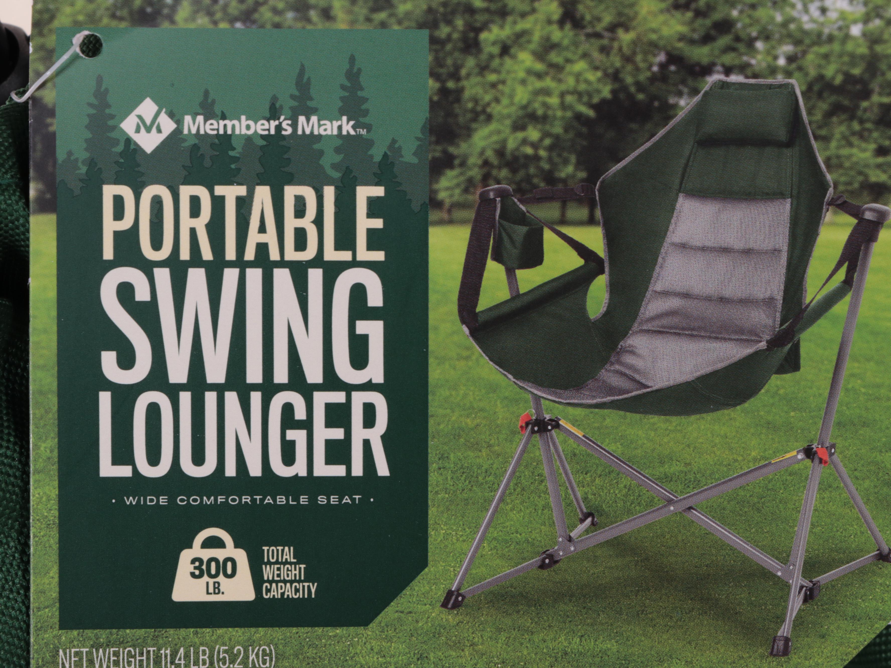 Member's Mark Portable Swing Chair Lounger with Carry Bag EBTH