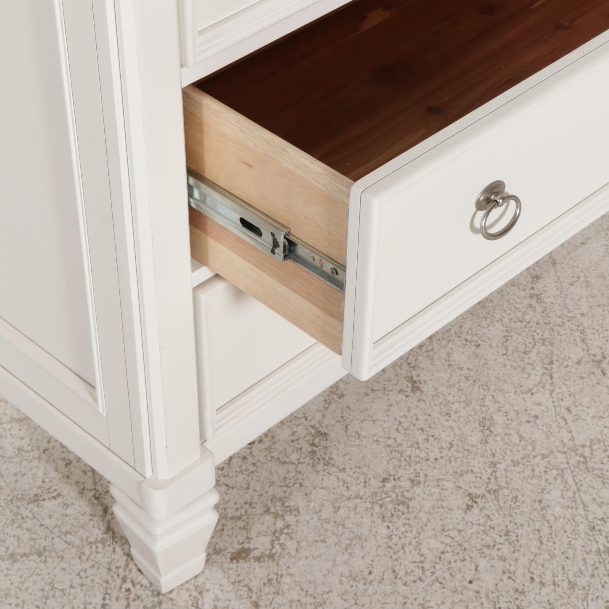 Ashley Furniture "Prentice" WhitePainted Wood Media Chest EBTH