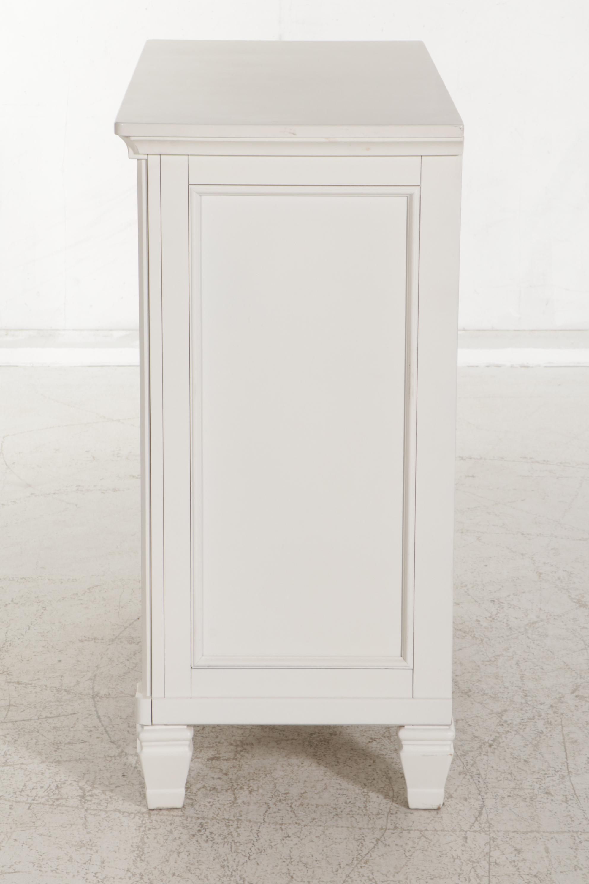 Ashley Furniture "Prentice" WhitePainted Wood Media Chest EBTH