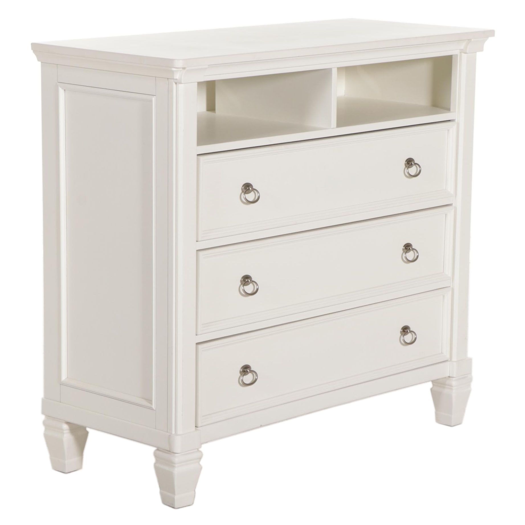 Ashley Furniture "Prentice" WhitePainted Wood Media Chest EBTH
