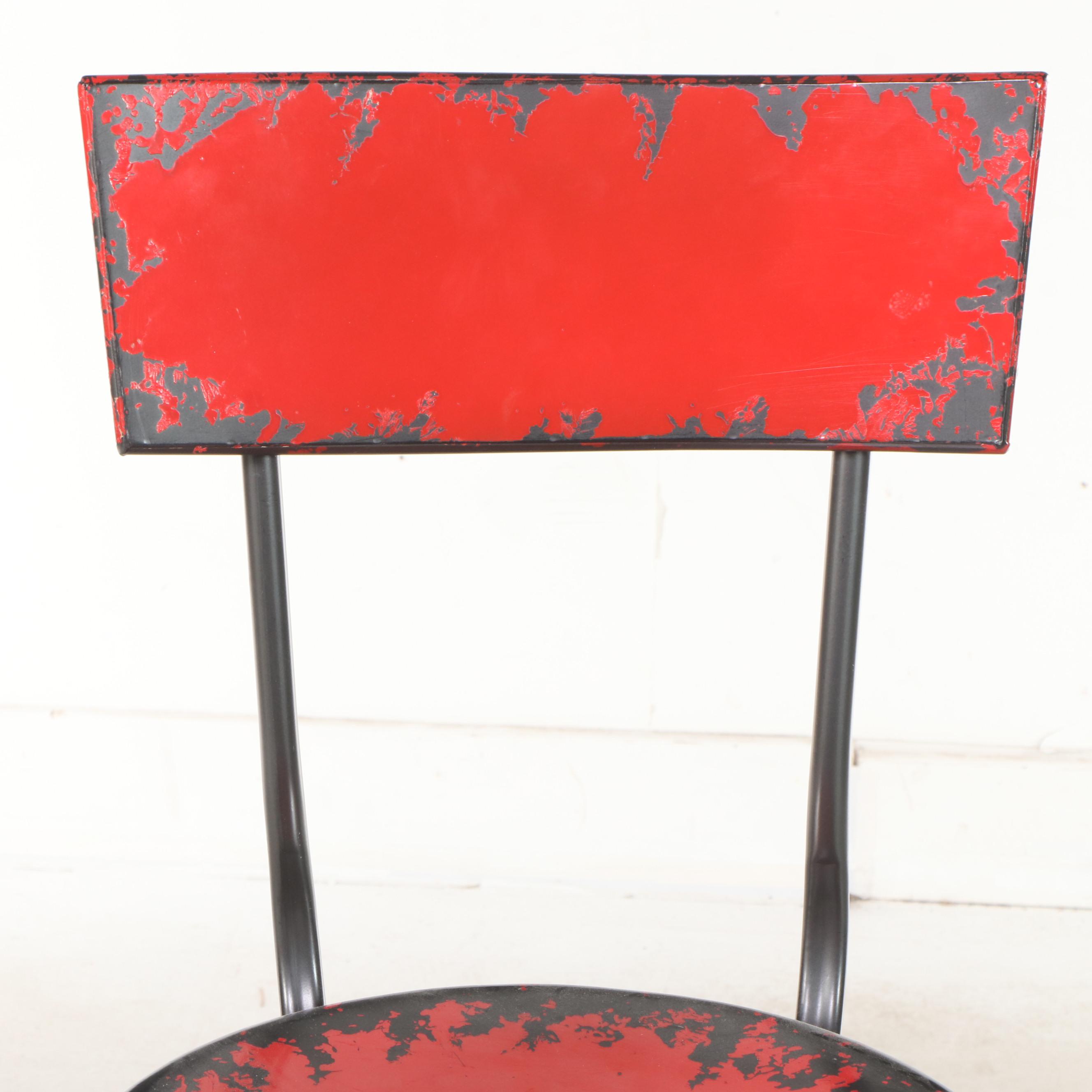 Industrial Style ParcelPainted Metal SwivelLift Bar Stool EBTH
