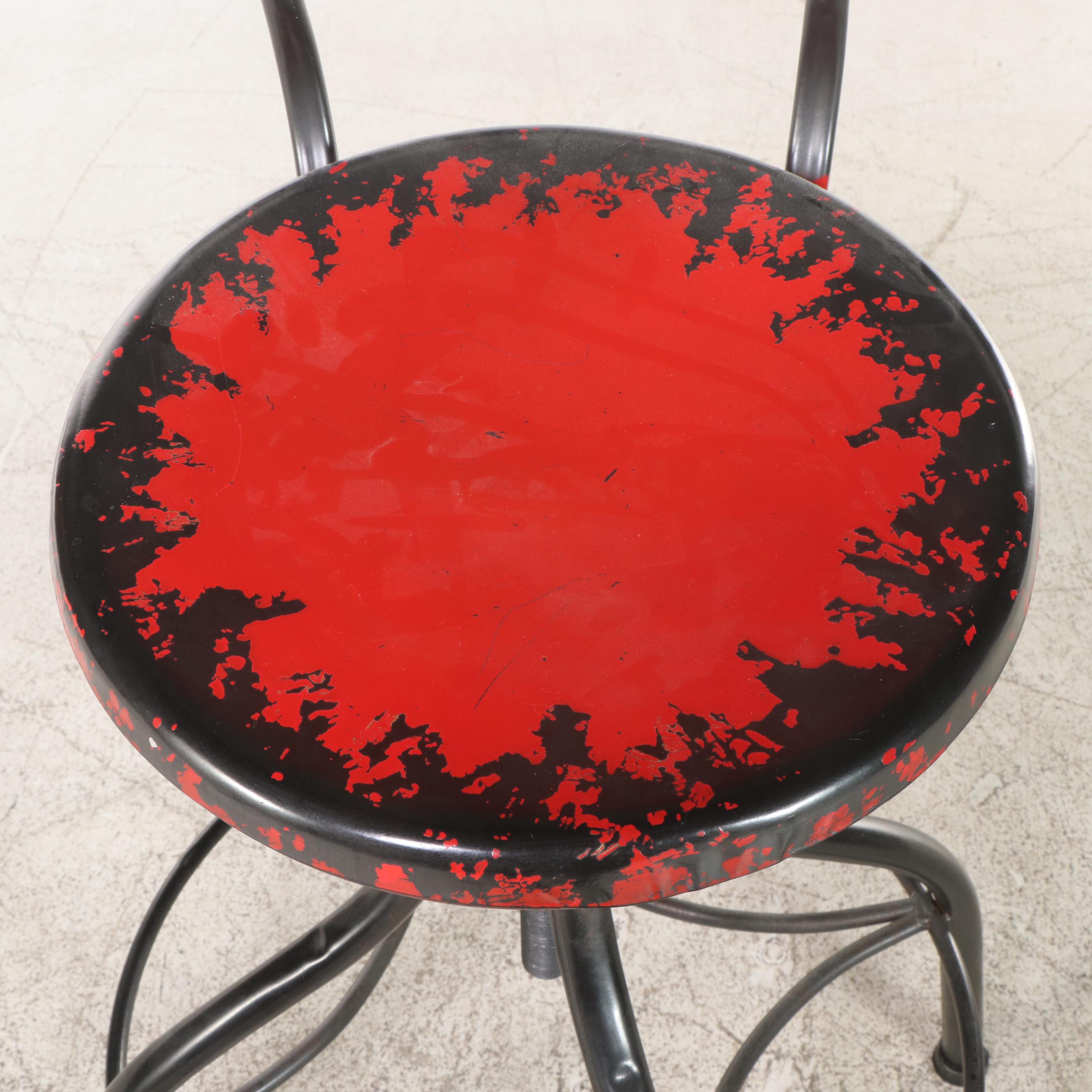 Industrial Style ParcelPainted Metal SwivelLift Bar Stool EBTH