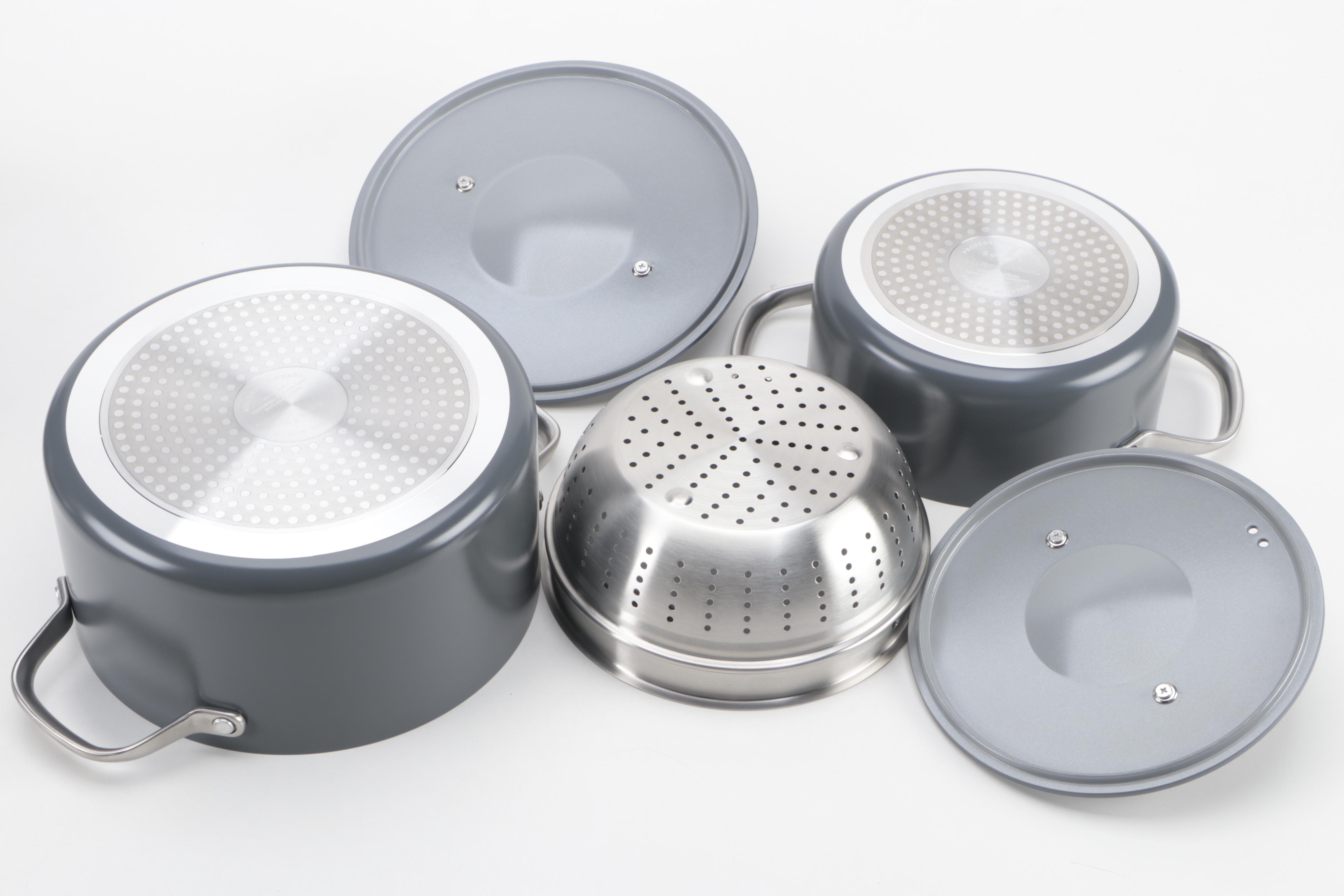 Member's Mark 11Piece NonStick Ceramic Cookware Set in Gray EBTH