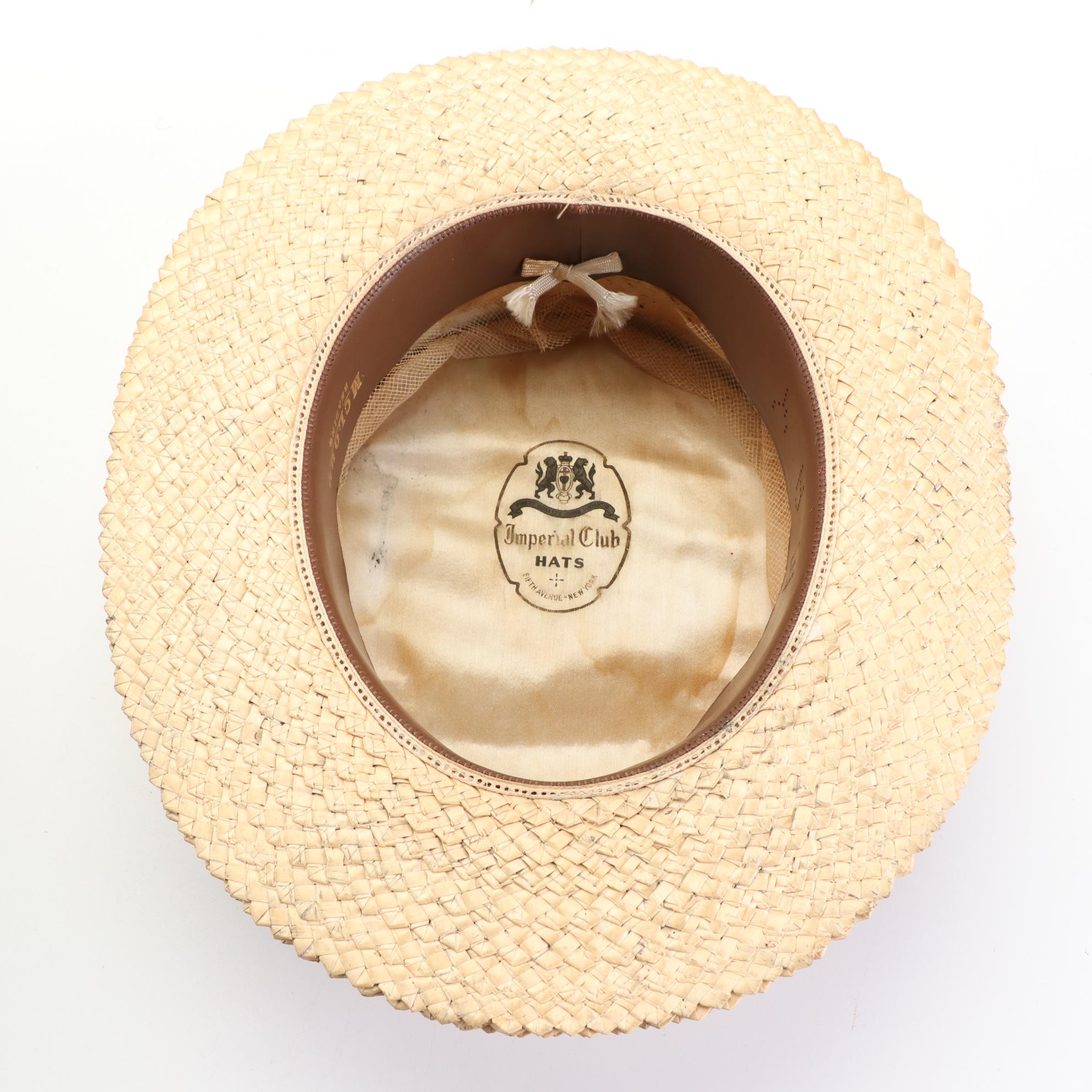 Straw Boaters with Wool Felt Bowler and Western Hats EBTH